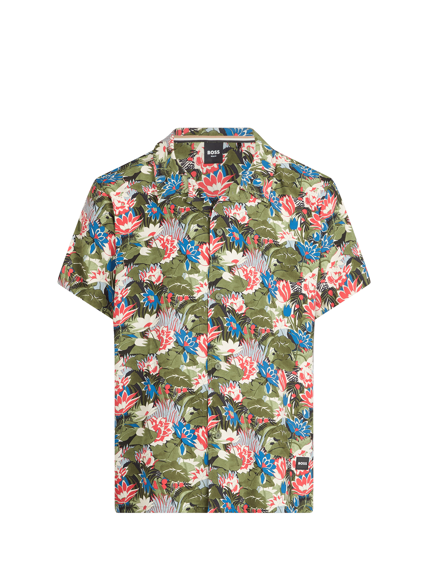 Straight short-sleeve floral shirt PIRANHA Multi
