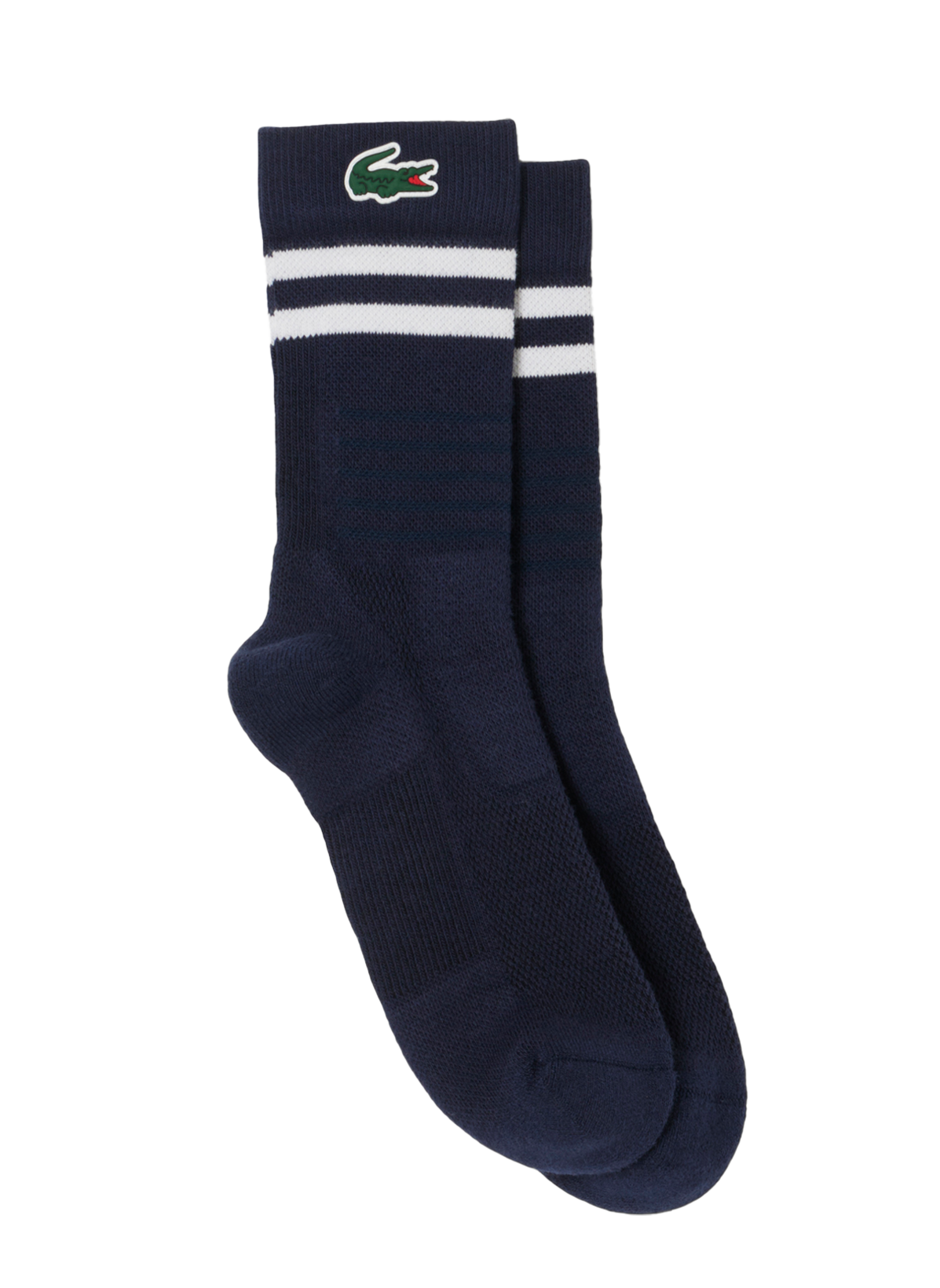 Mid-calf socks with striped edge in blended cotton LACOSTE Blue