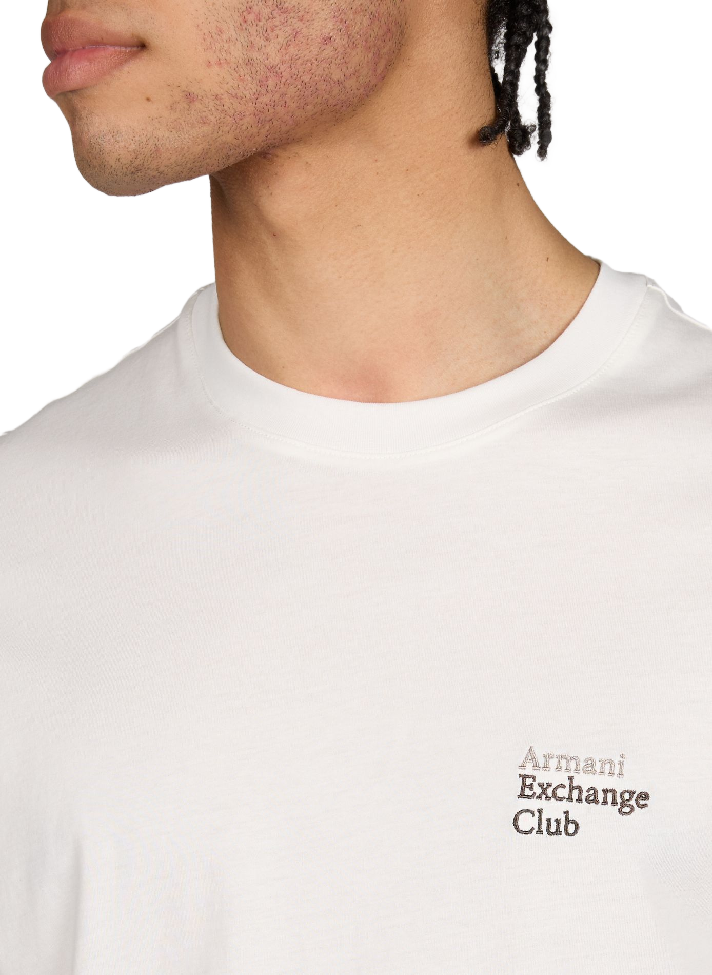 T-shirt à logo en coton  ARMANI EXCHANGE Blanc