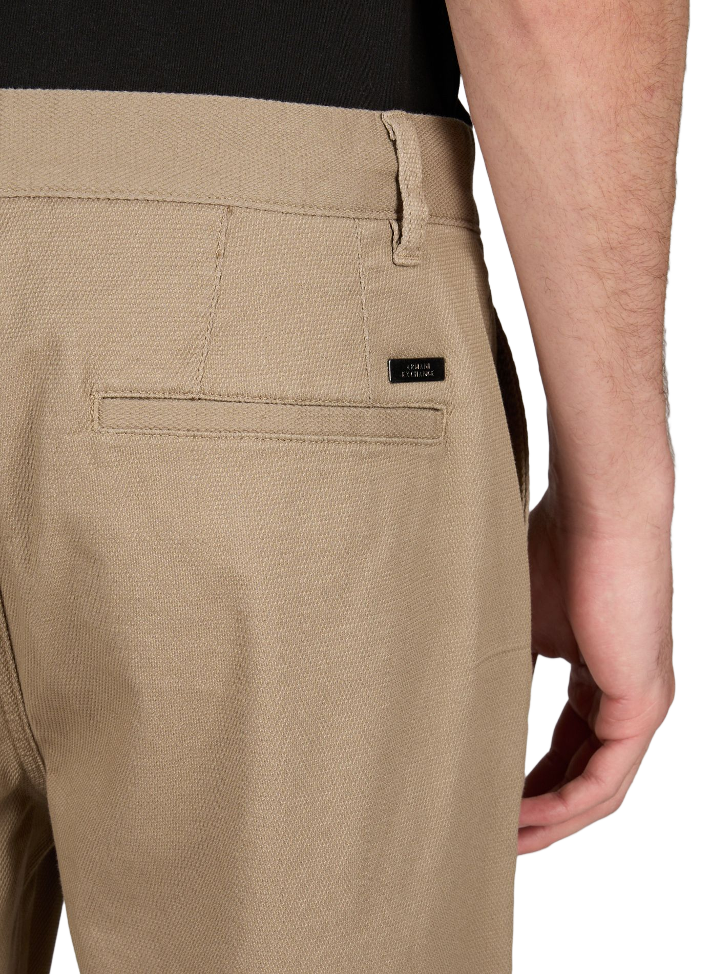 Pantalon regular en coton mélangé ARMANI EXCHANGE Marron