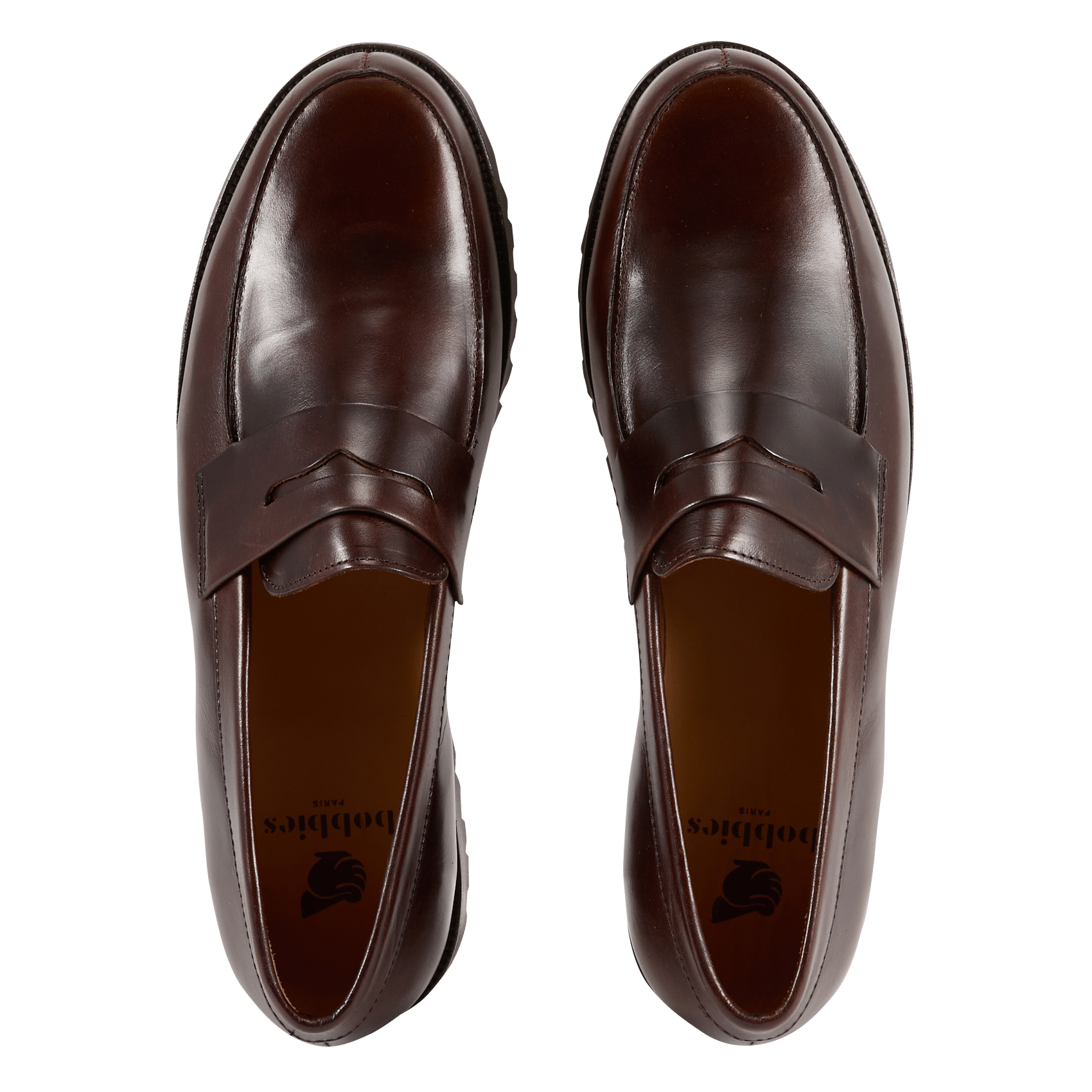 Frank leather moccasins with serrated sole BOBBIES Brown