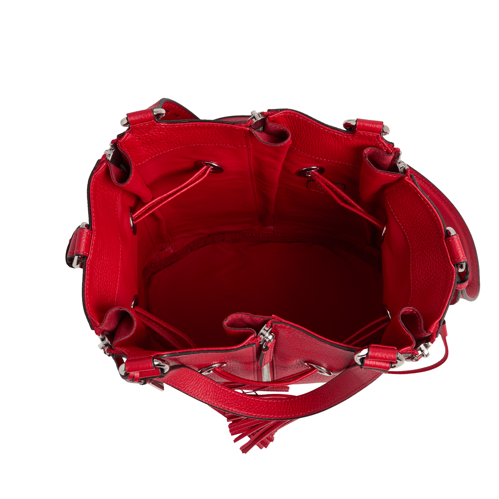 Handtas eerste flirt capsule 150 jaar in kalfsleer LANCEL Rood