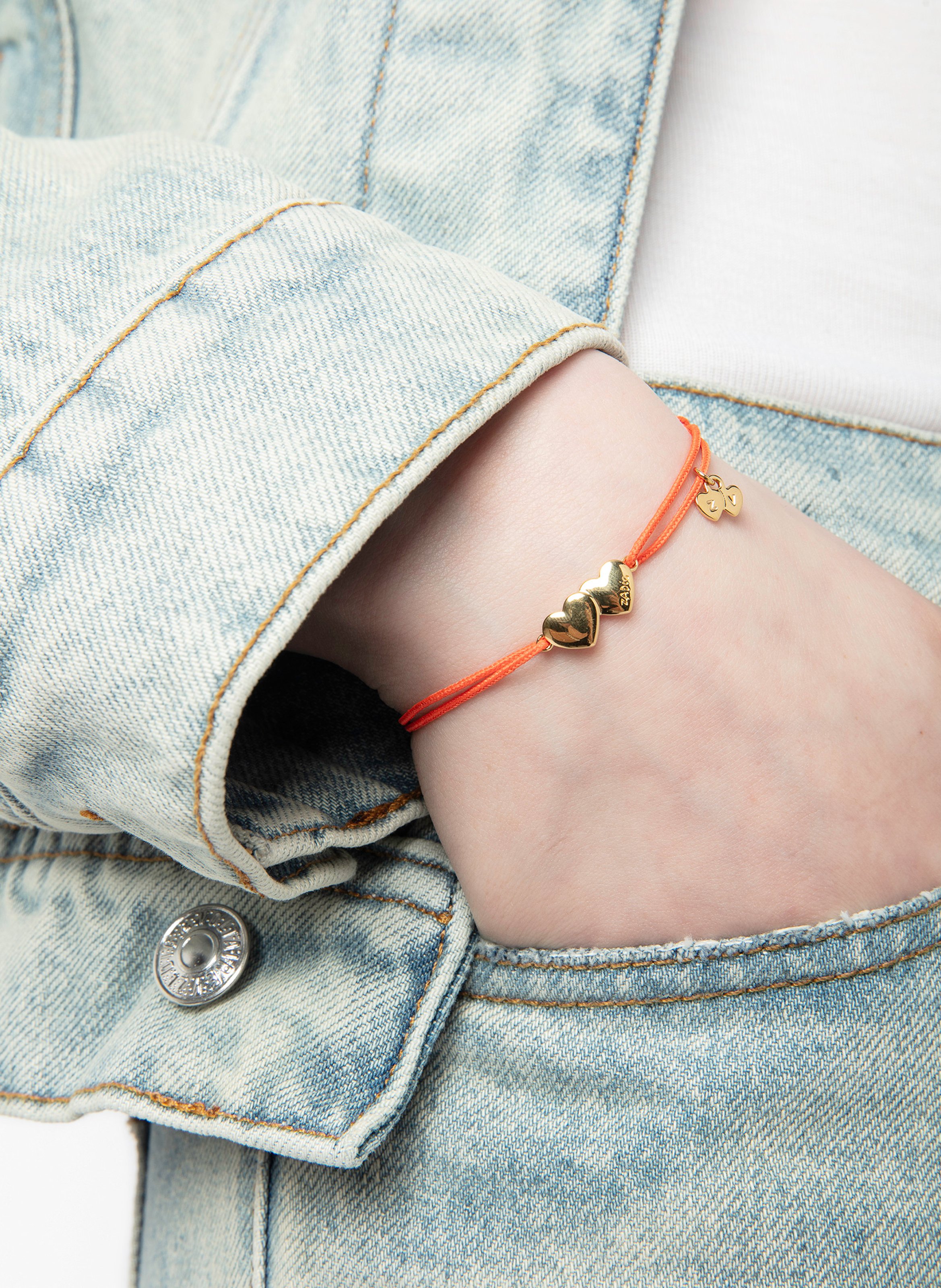 Bracelet en laiton link heart ZADIG&VOLTAIRE Orange
