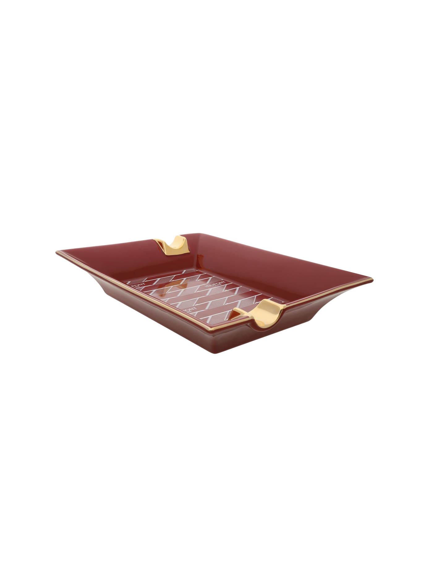 Monogram Ashtray 1872 in porcelain S.T. DUPONT Red