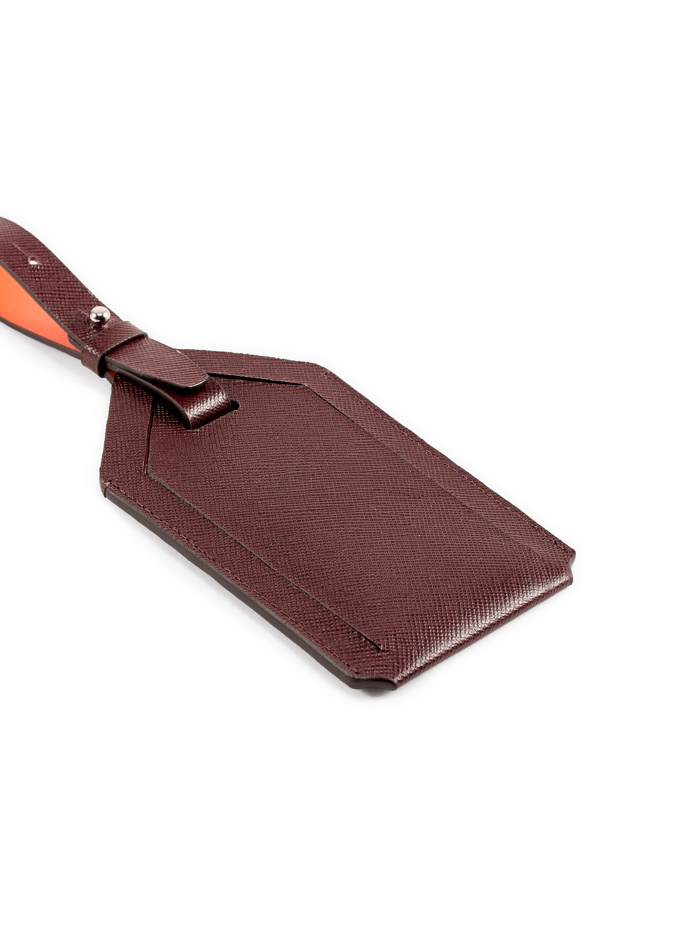 Leather luggage tag PAUL SMITH Brown