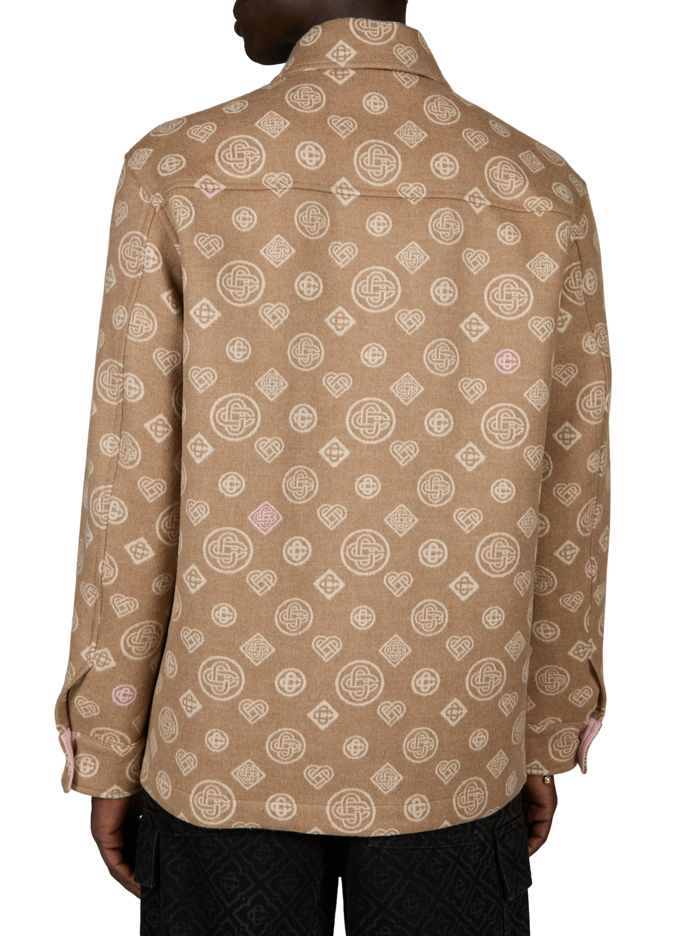 Virgin wool monogram overshirt CASABLANCA PARIS Beige