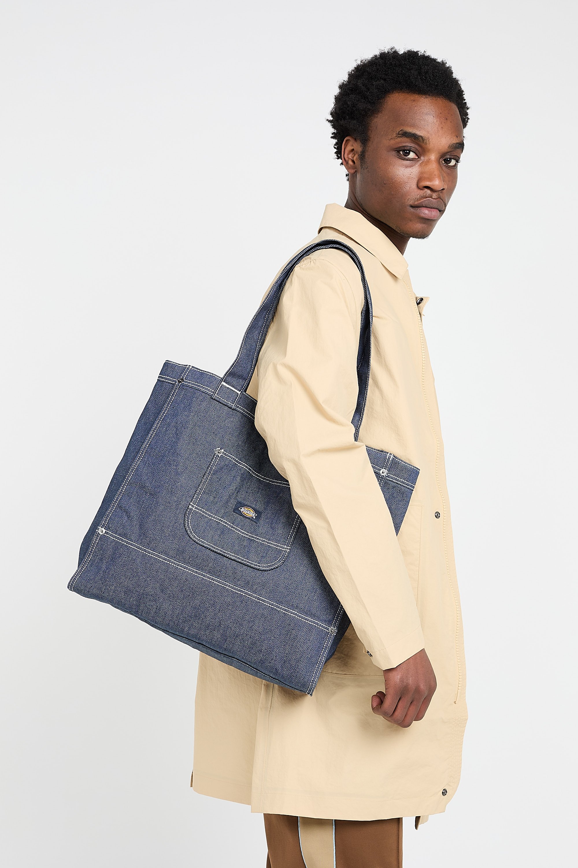 Sac shopping denim tote bag DICKIES Bleu