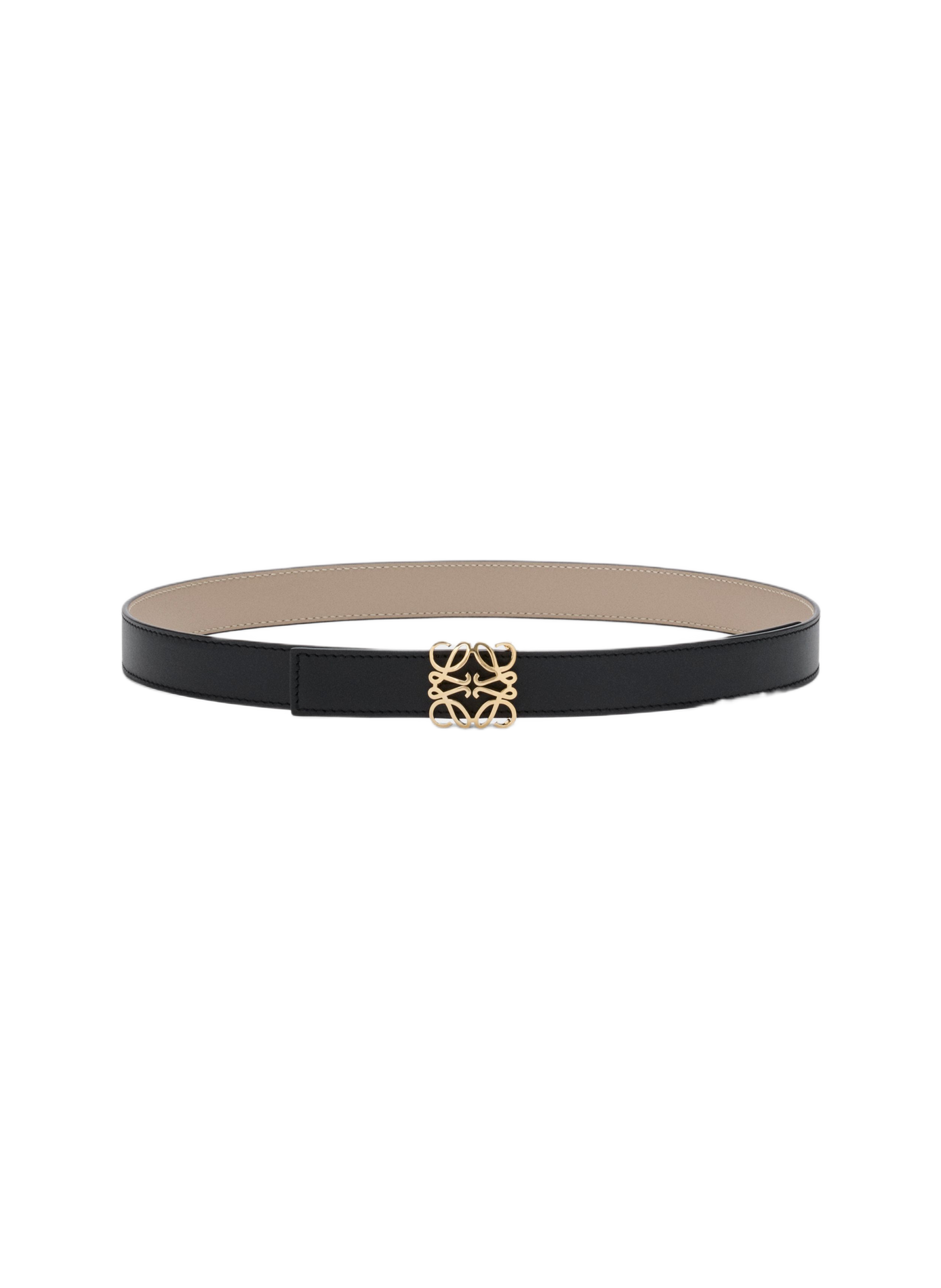 Ceinture réversible Anagram Bombé en cuir de veau lisse LOEWE Multicolore