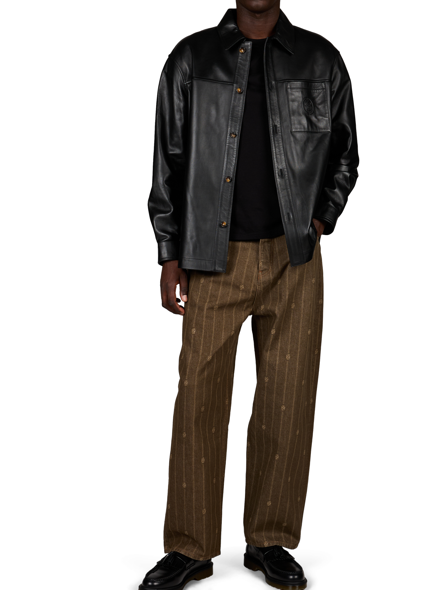 Chemise en cuir DROLE DE MONSIEUR Noir