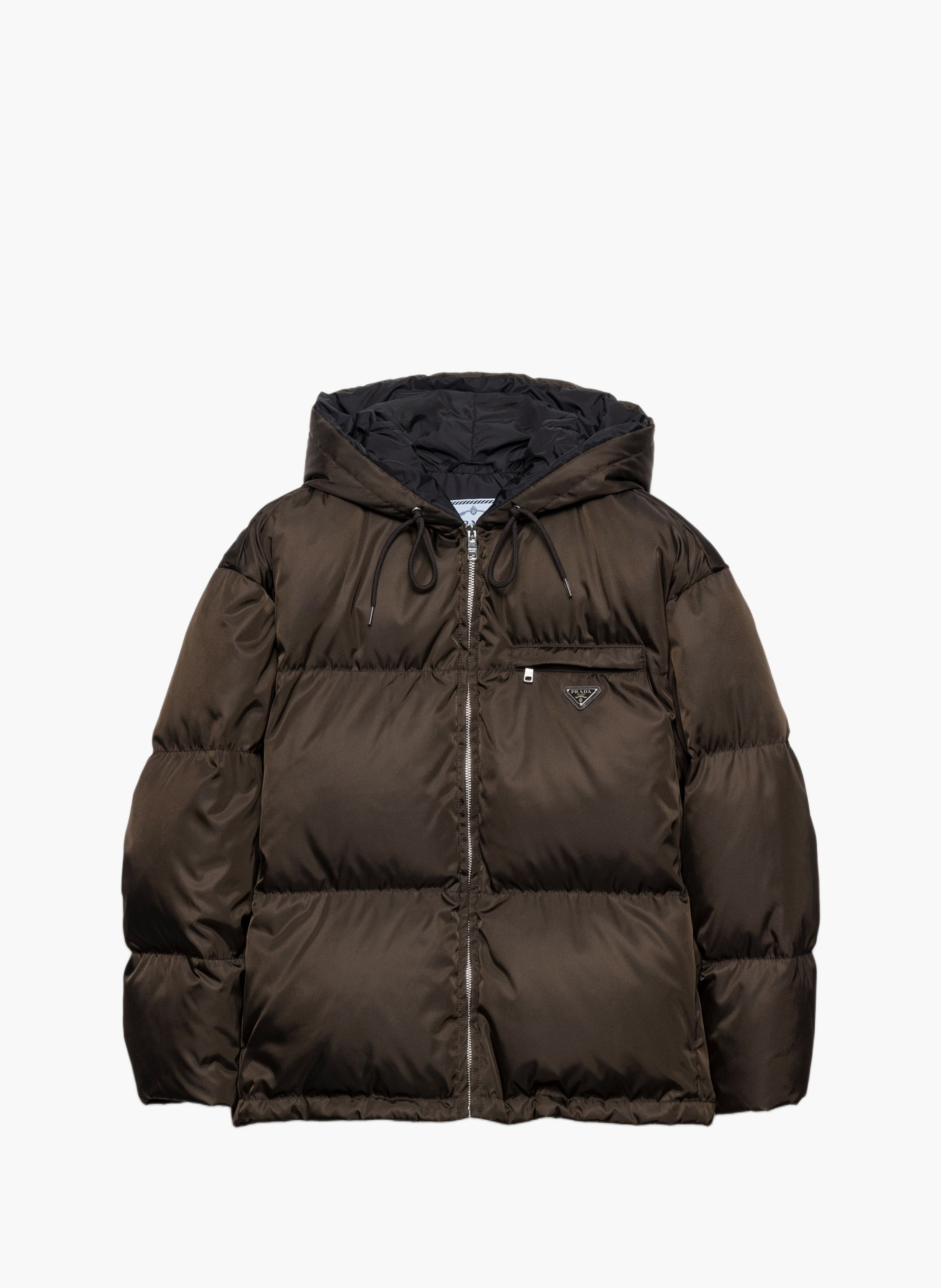 Doudoune en re-nylon PRADA Marron