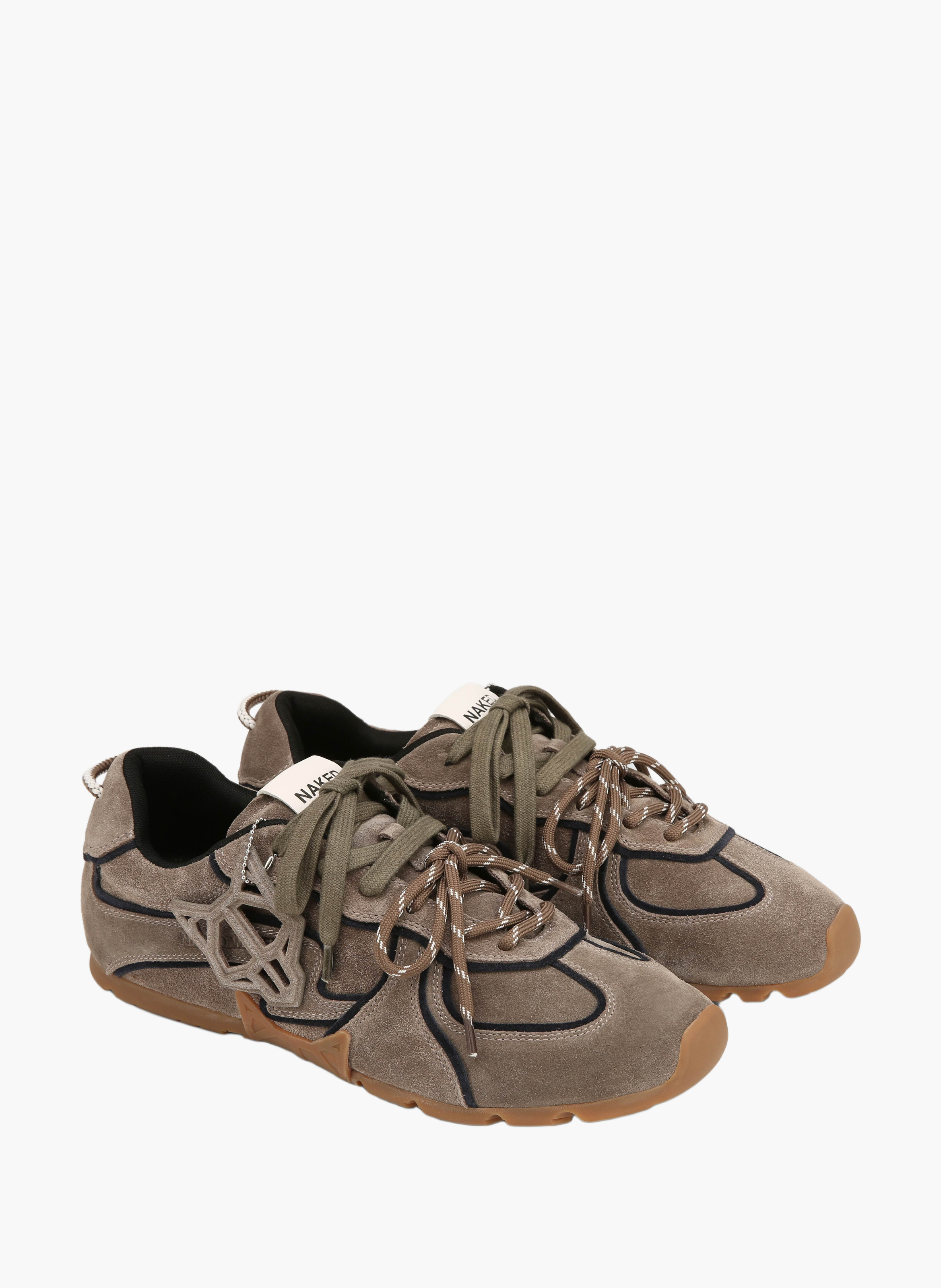 Baskets ace en daim NAKED WOLFE Marron