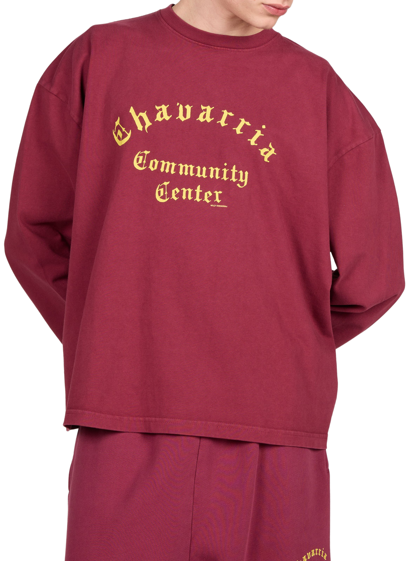 Oversized round neck cotton t-shirt WILLY CHAVARRIA Red