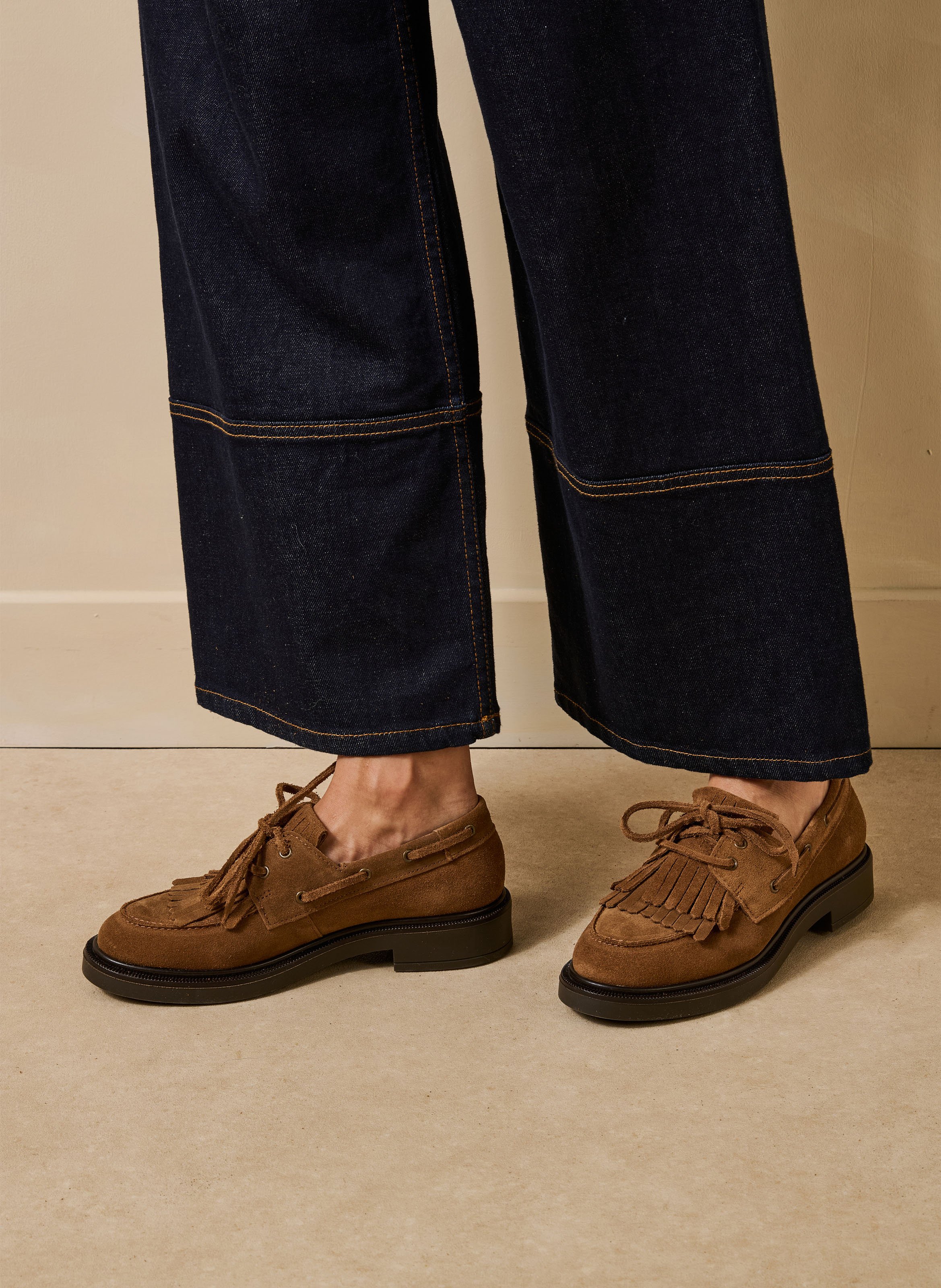 Suède leren moccasins LA FEE MARABOUTEE Bruin
