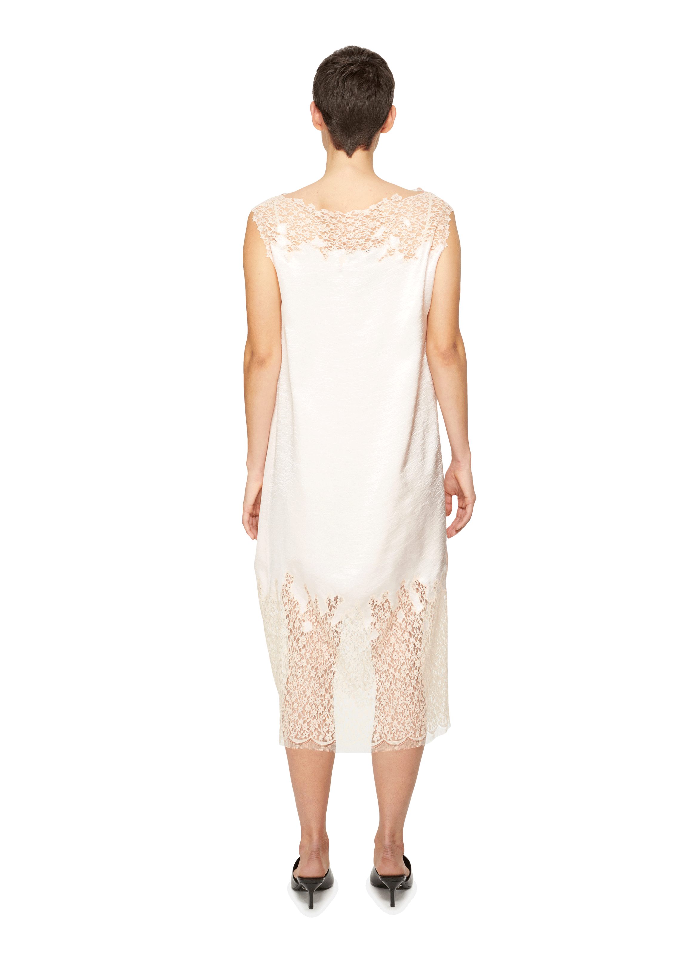 Satin babydoll dress PRADA White