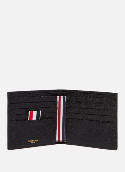 Portefeuille en cuir grainé THOM BROWNE Portefeuille en cuir grainé THOM BROWNE