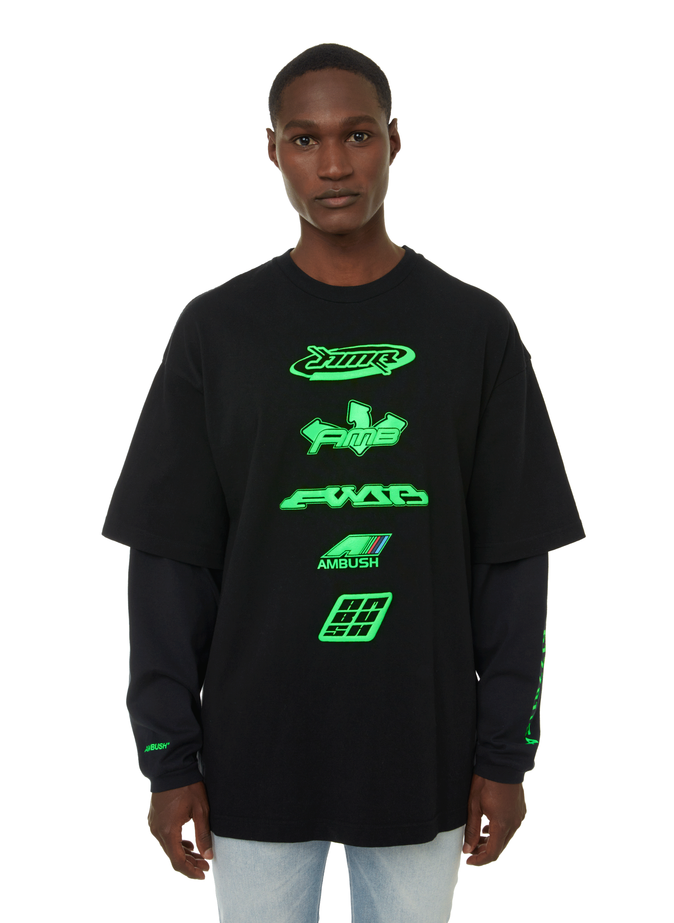 AMBUSH T-shirt manches longues en coton Noir