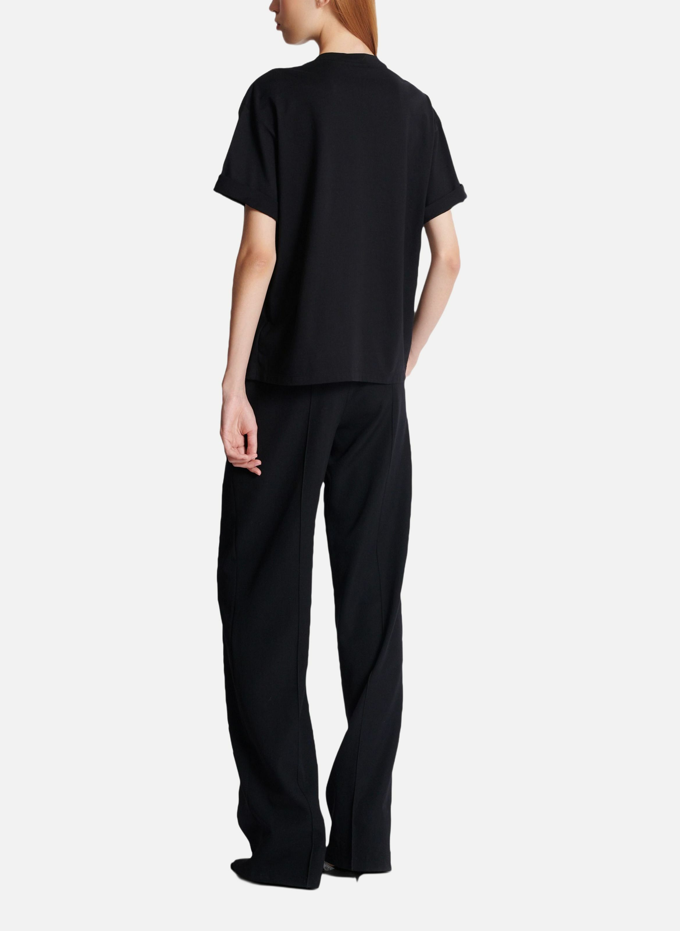 T-shirt à manches courtes brodé kiss BALMAIN Noir