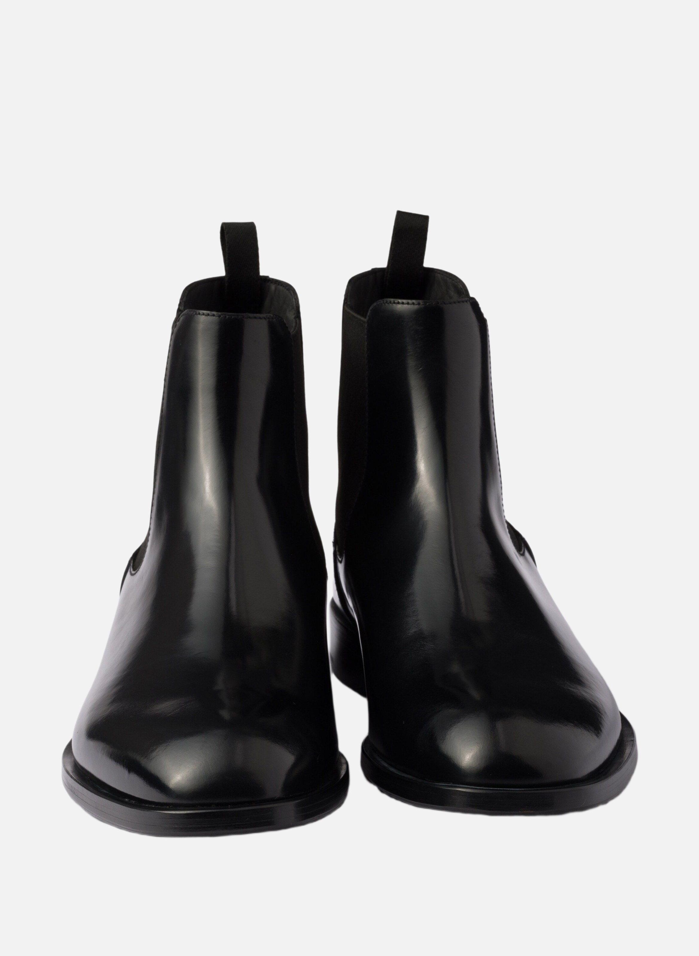 Bottines chelsea en cuir brossé PRADA Noir