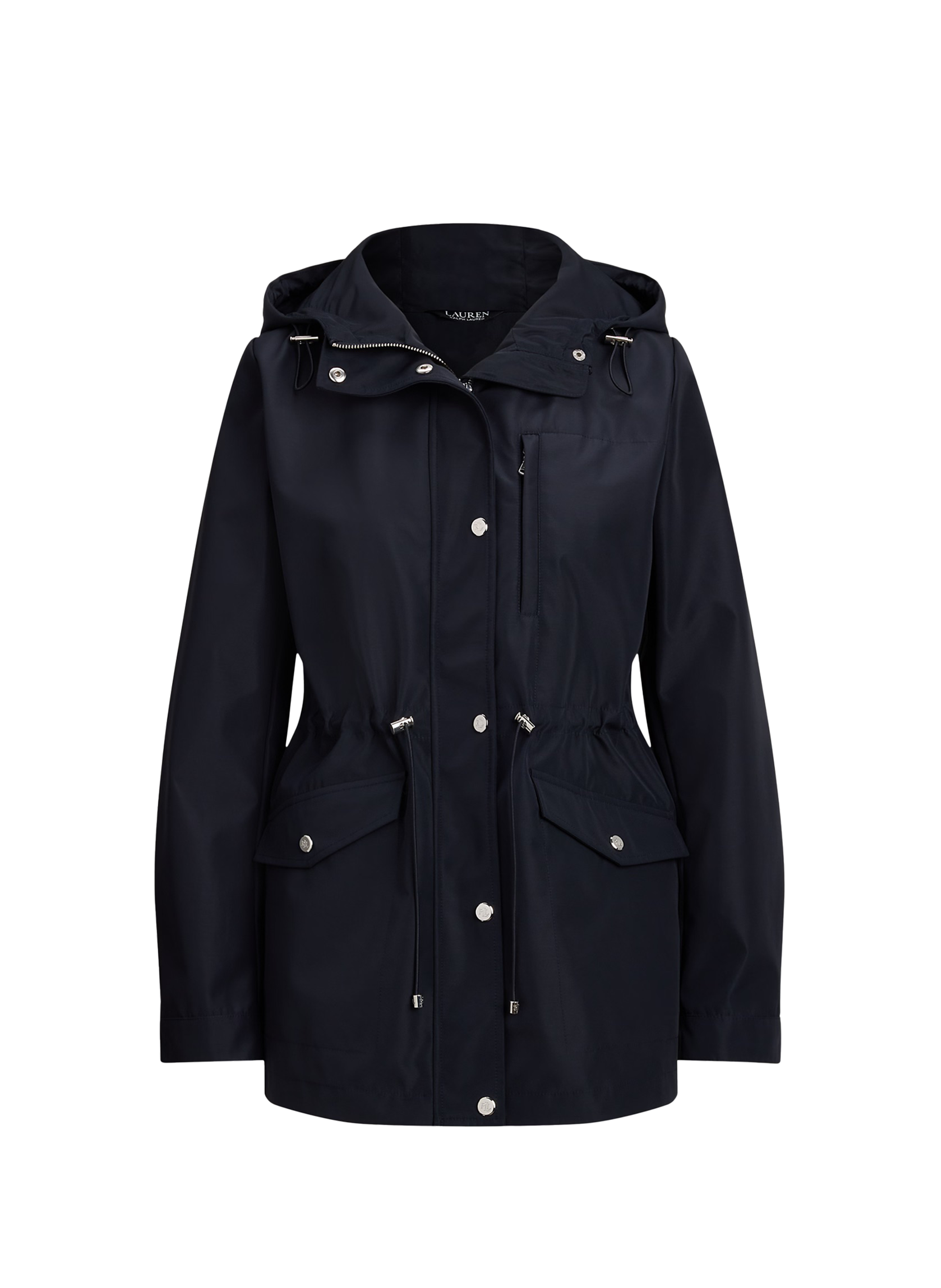 Parka droite à capuche LAUREN Bleu