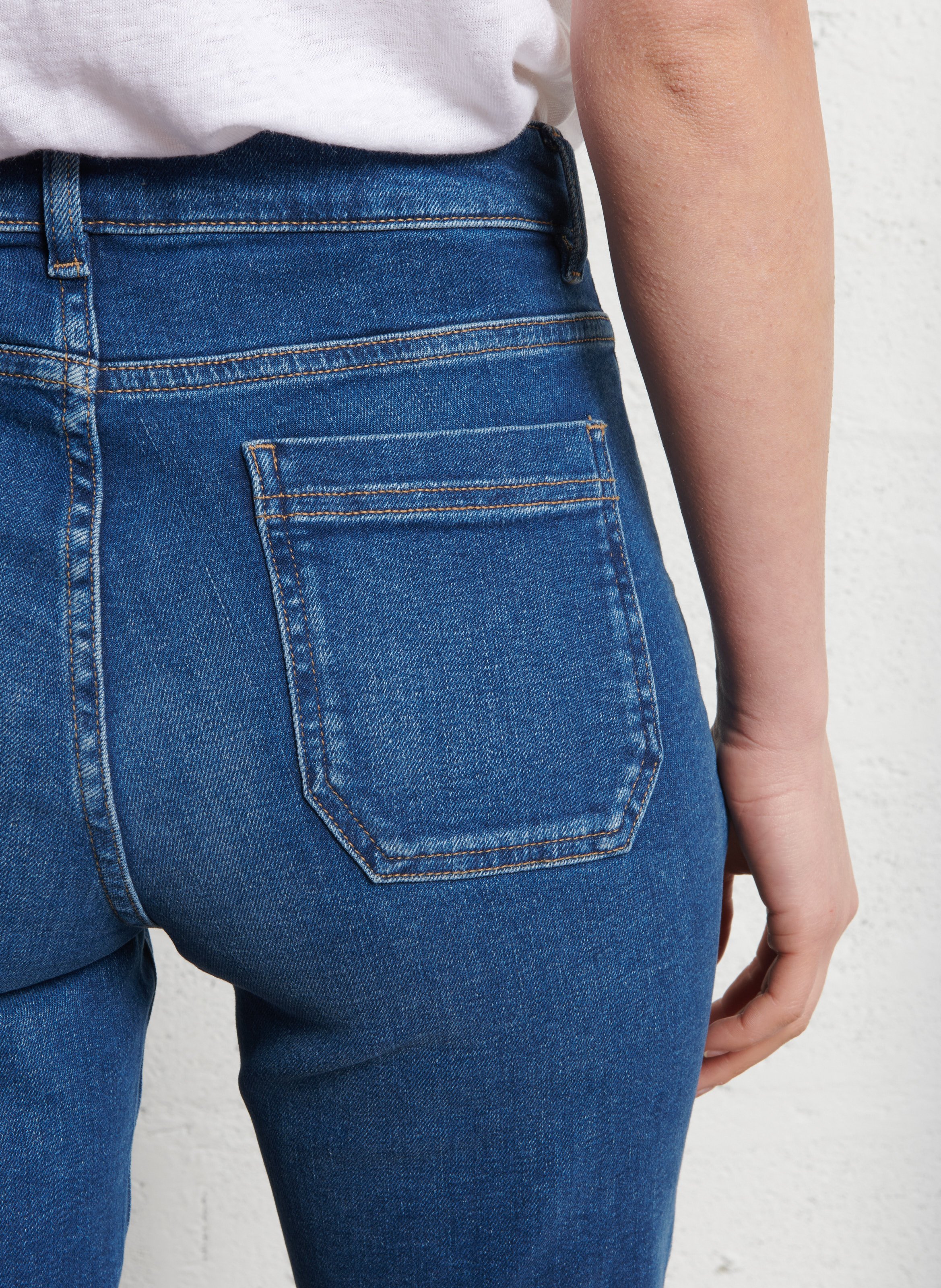 Jean droit en coton organique et recyclé nalla MAISON 123 Bleu