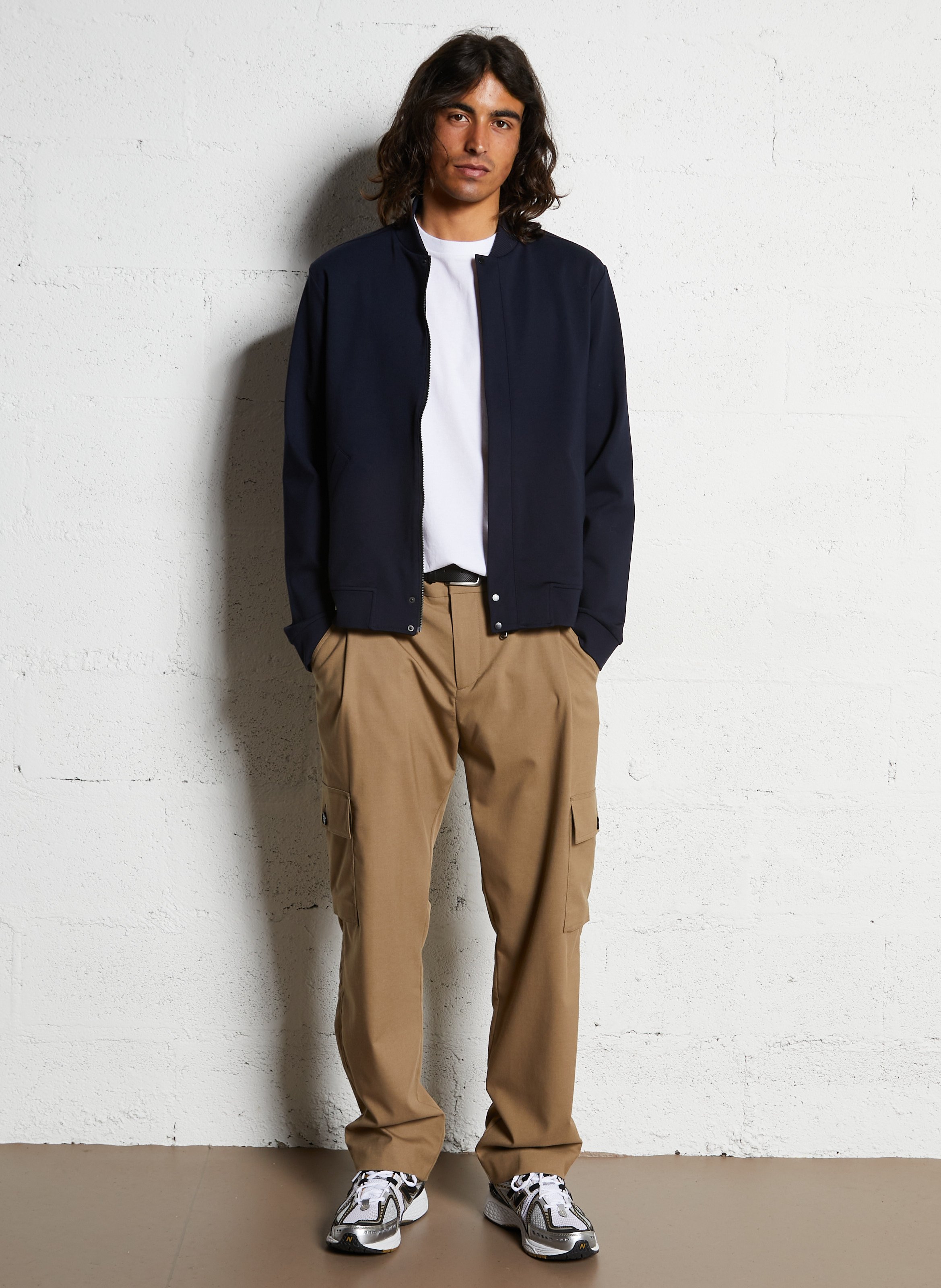 Blouson droit zippé uni IKKS Bleu