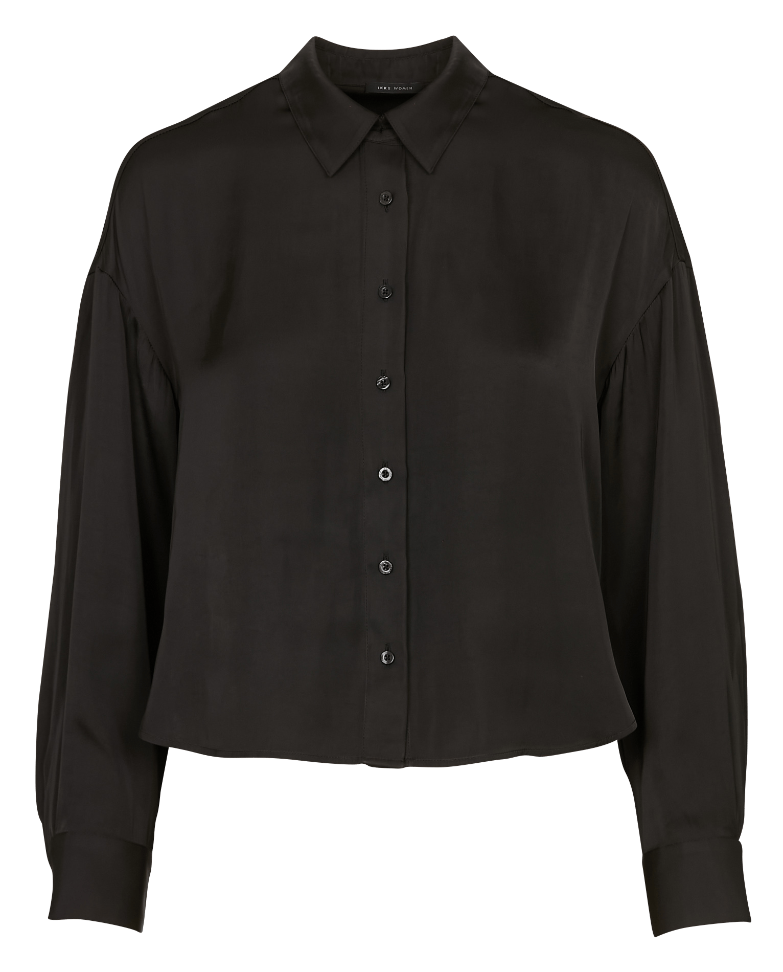 Chemise cropped col classique à studs IKKS Noir