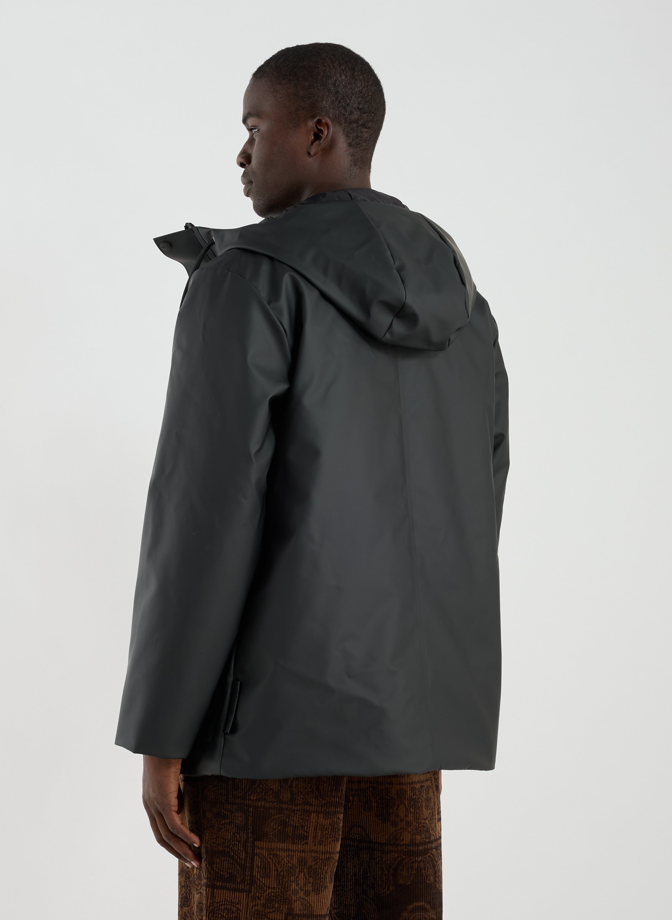 Straight hooded parka RAINS Black