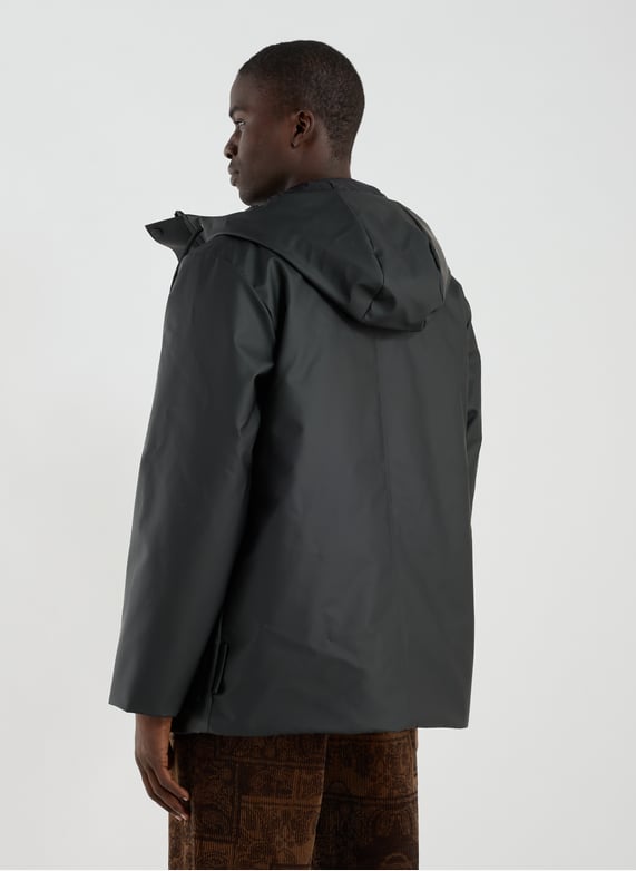 Straight hooded parka | Black by RAINS Straight hooded parka Black