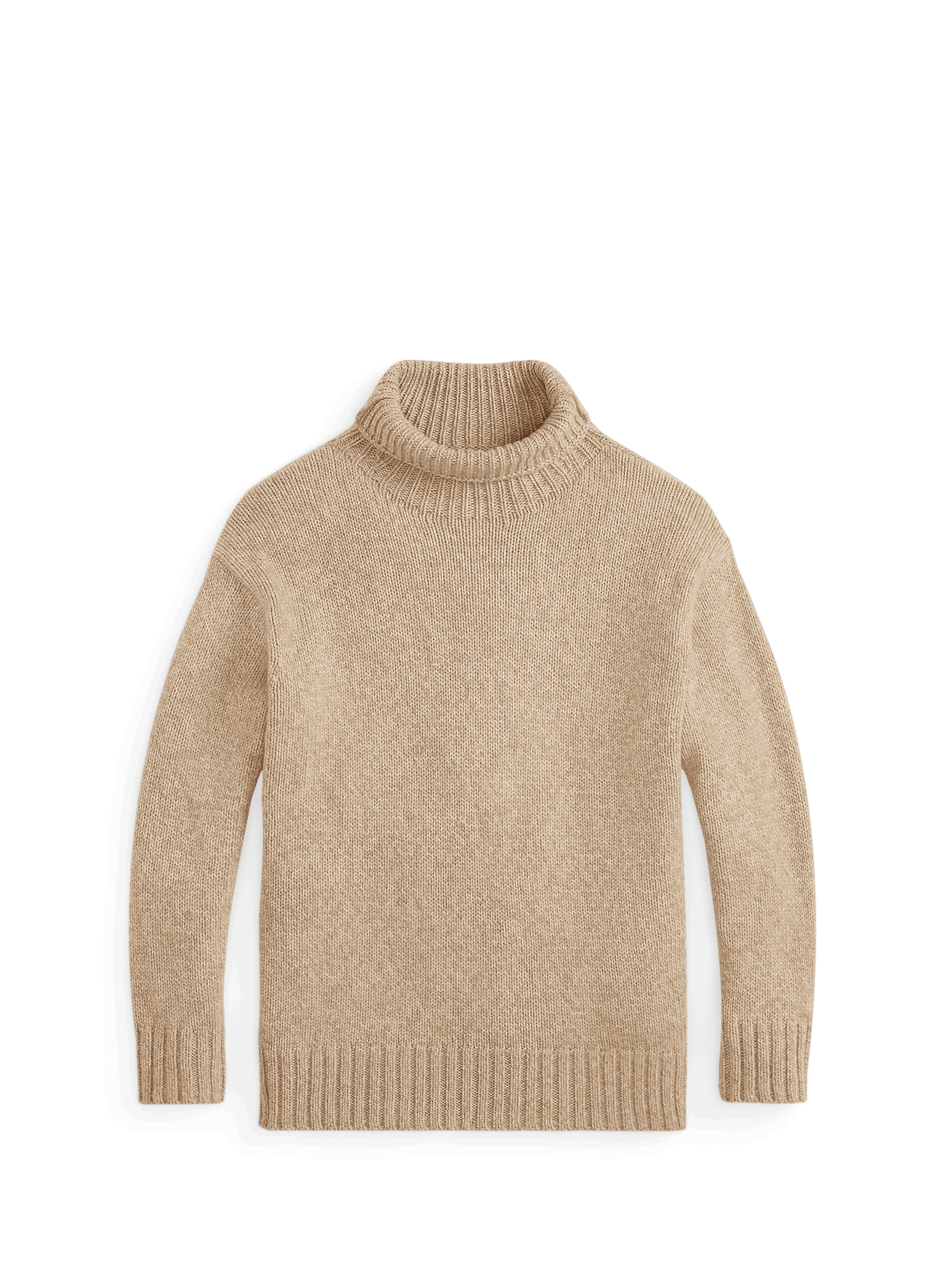 Pull col roulé en laine et cachemire POLO RALPH LAUREN Beige