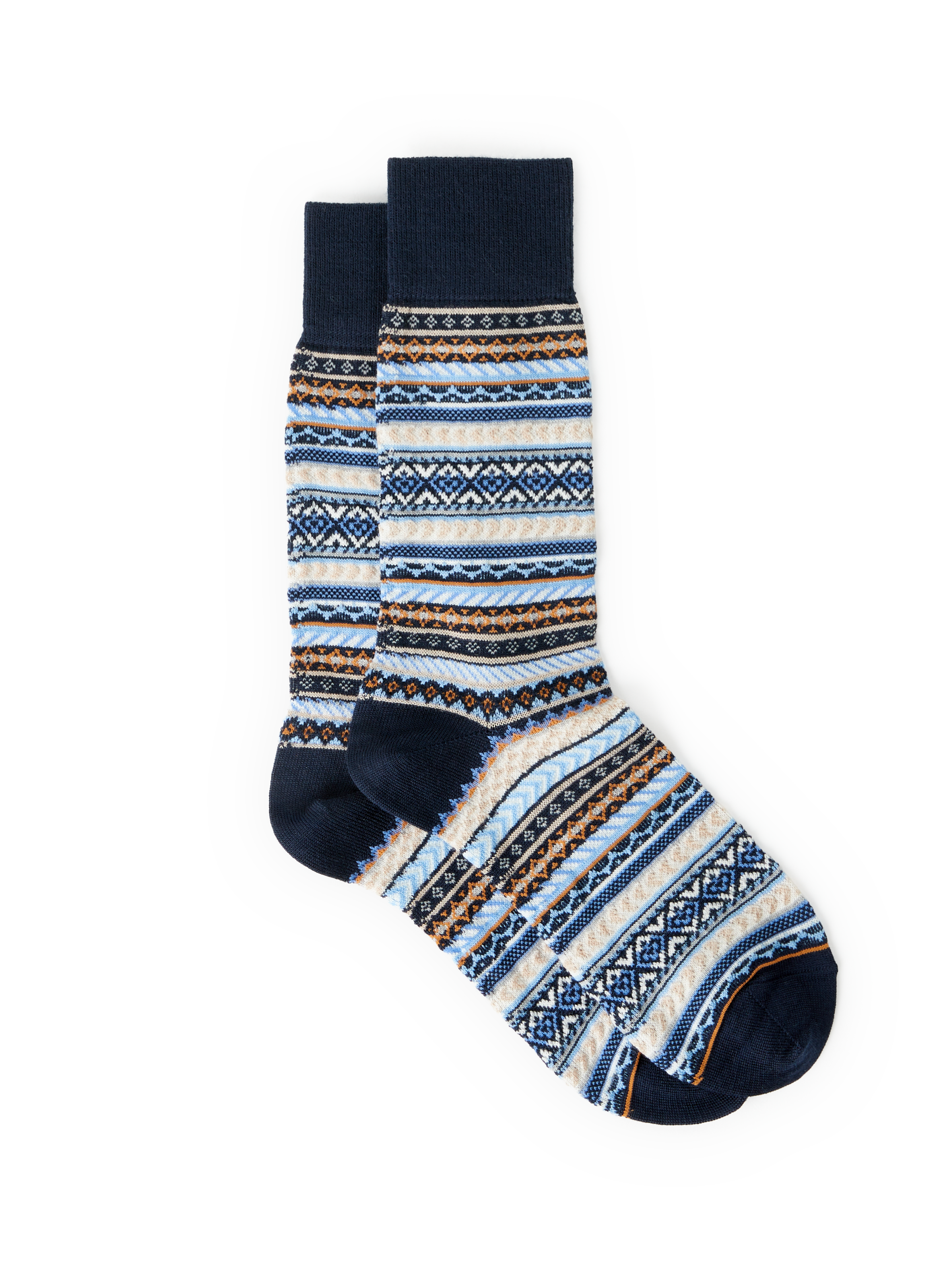 BURLINGTON Chaussettes mi-hautes en laine vierge mélangée Bleu