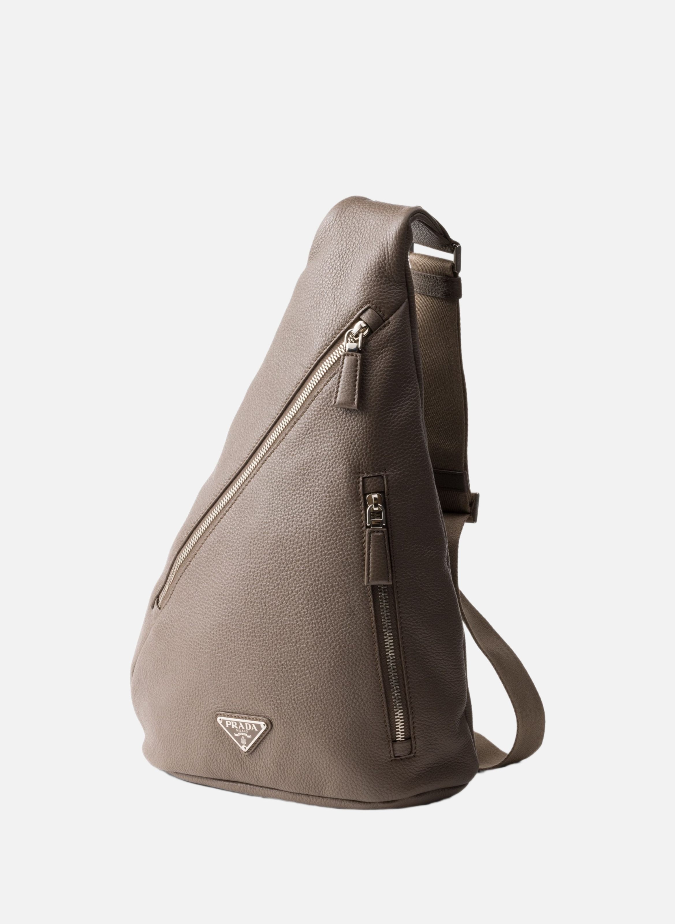 Sac prada cross en cuir PRADA Gris