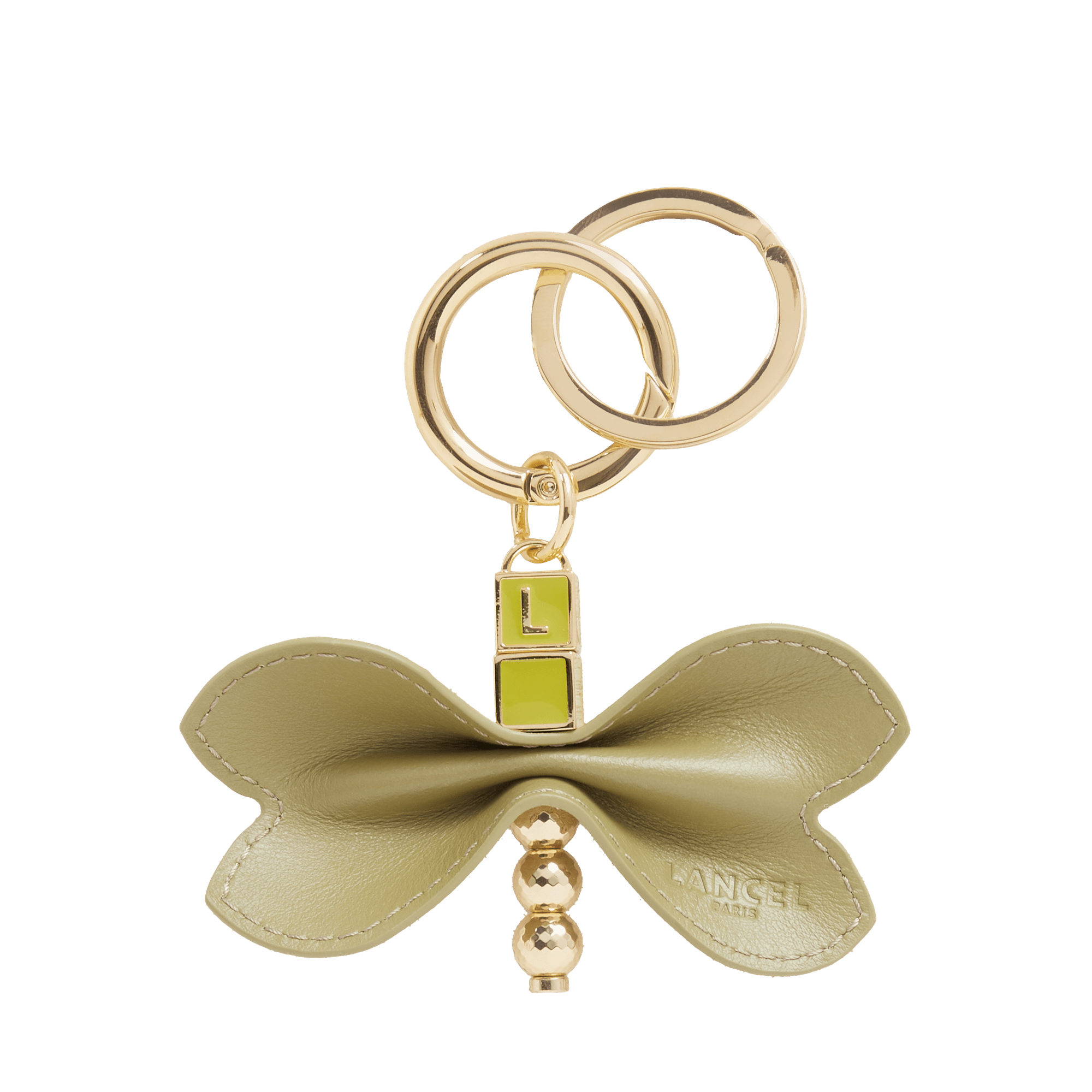 Key holder libellule by lancel in leather LANCEL Green