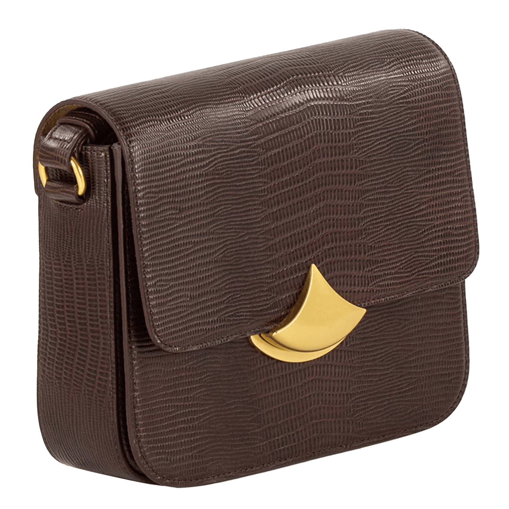 Sac bandoulière en cuir effet crocodile diviluz mimo e SESSUN Marron