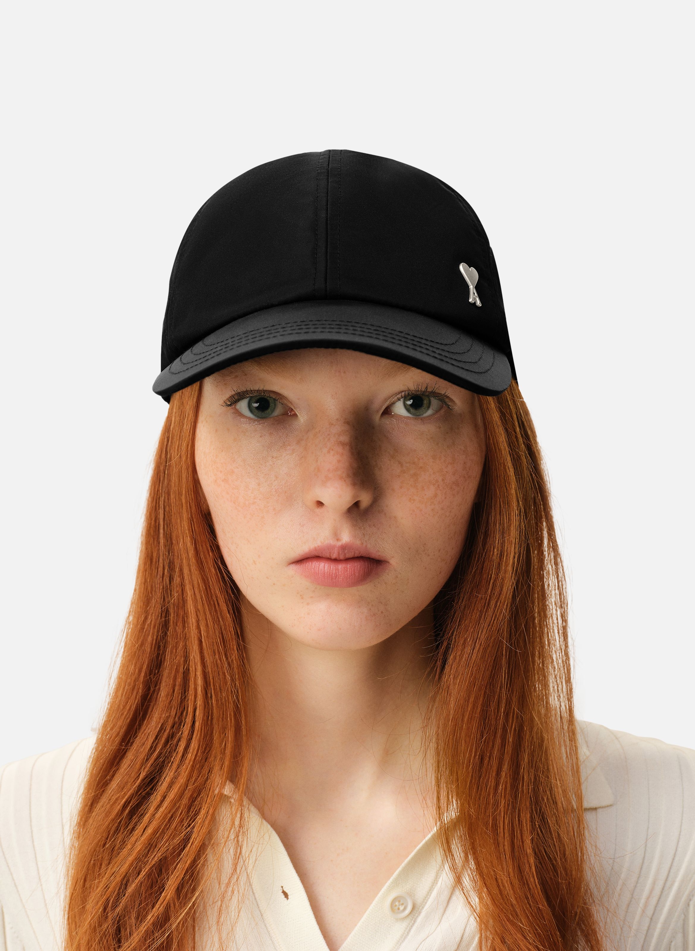 Casquette rivet ami de coeur unisexe en nylon AMI PARIS Noir