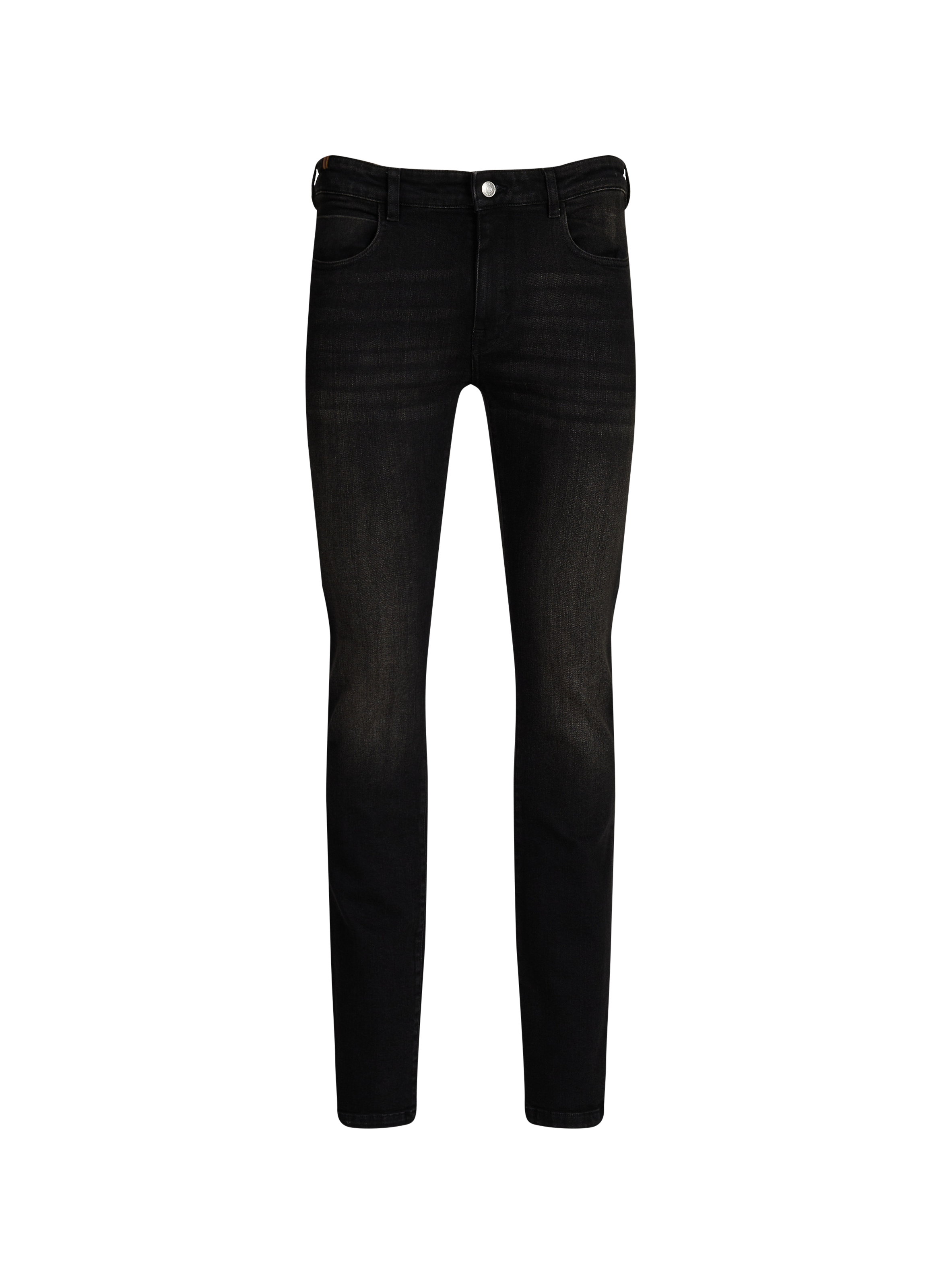NOTIFY Cotton-blend slim-fit jeans Black