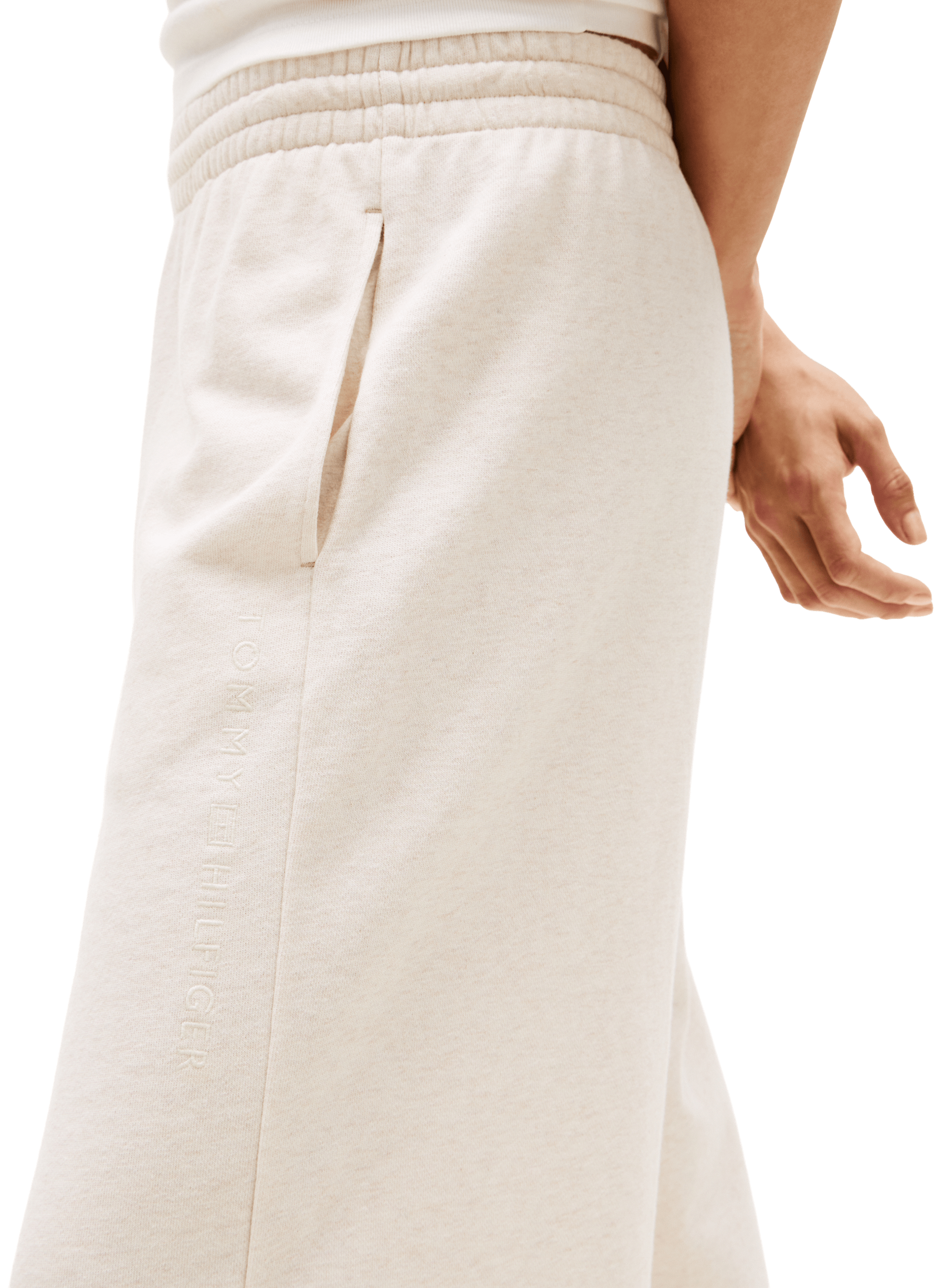 Mixed cotton pajama pants TOMMY HILFIGER Beige