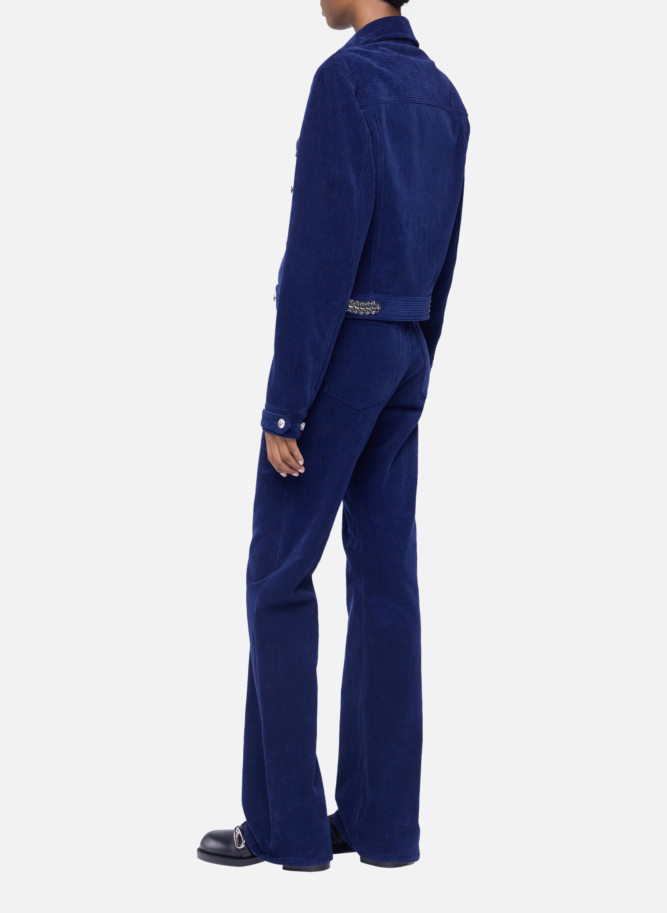 Pantalon baggy en velours RABANNE Bleu