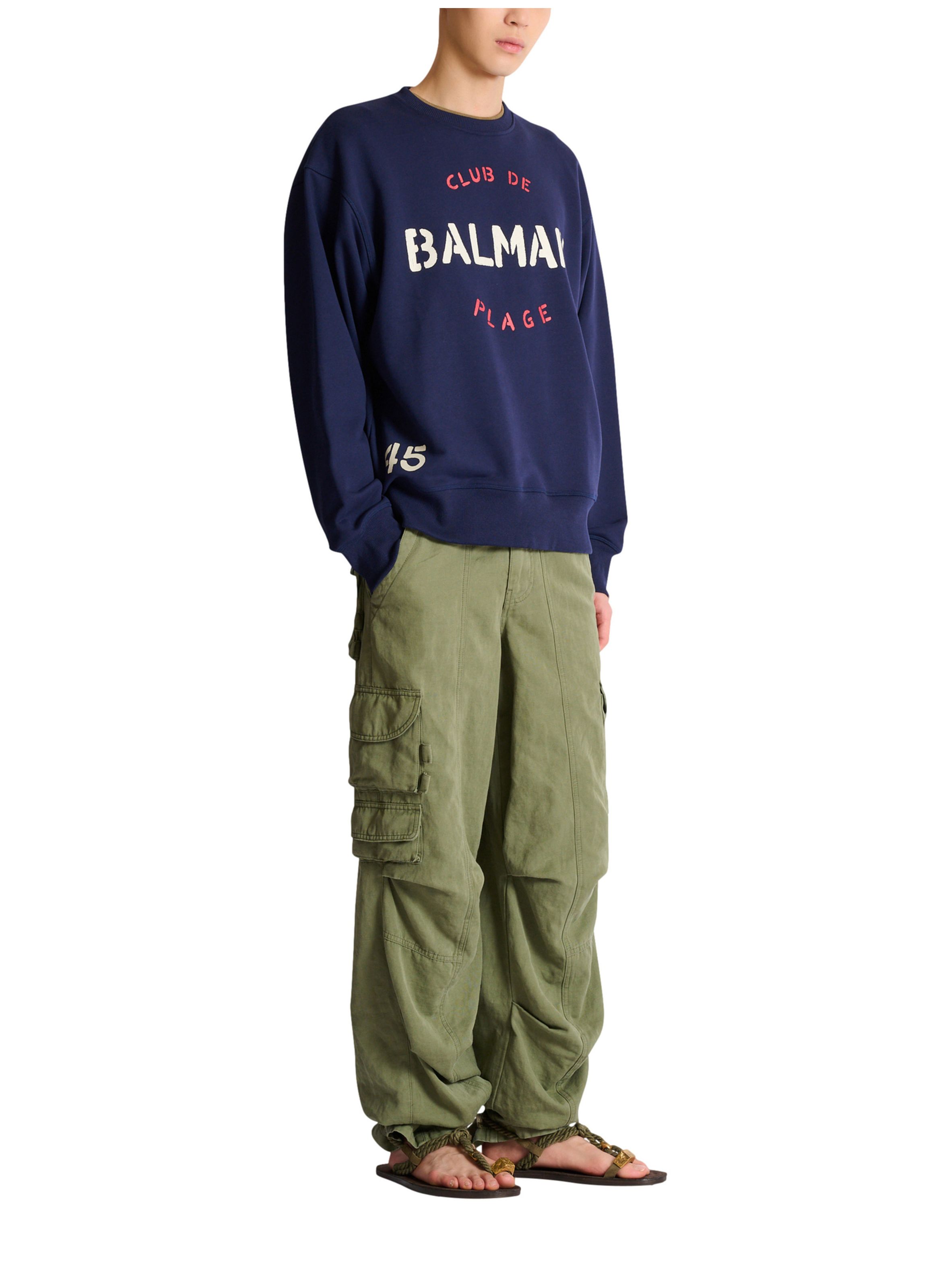 Sweat-shirt imprimé balmain club BALMAIN Bleu