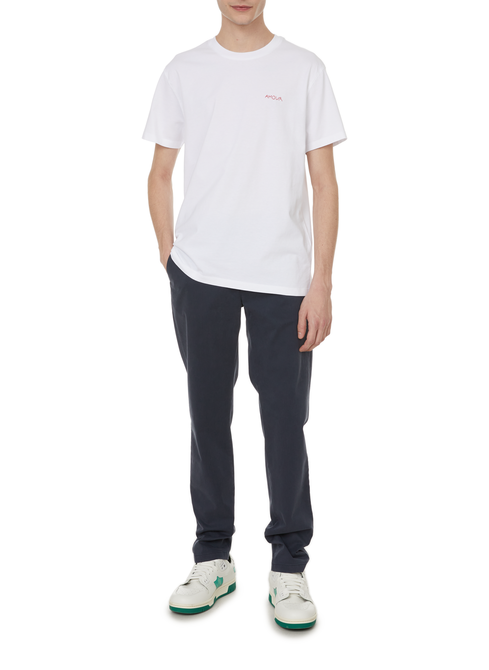 T-shirt Popincourt Amour en coton MAISON LABICHE Blanc