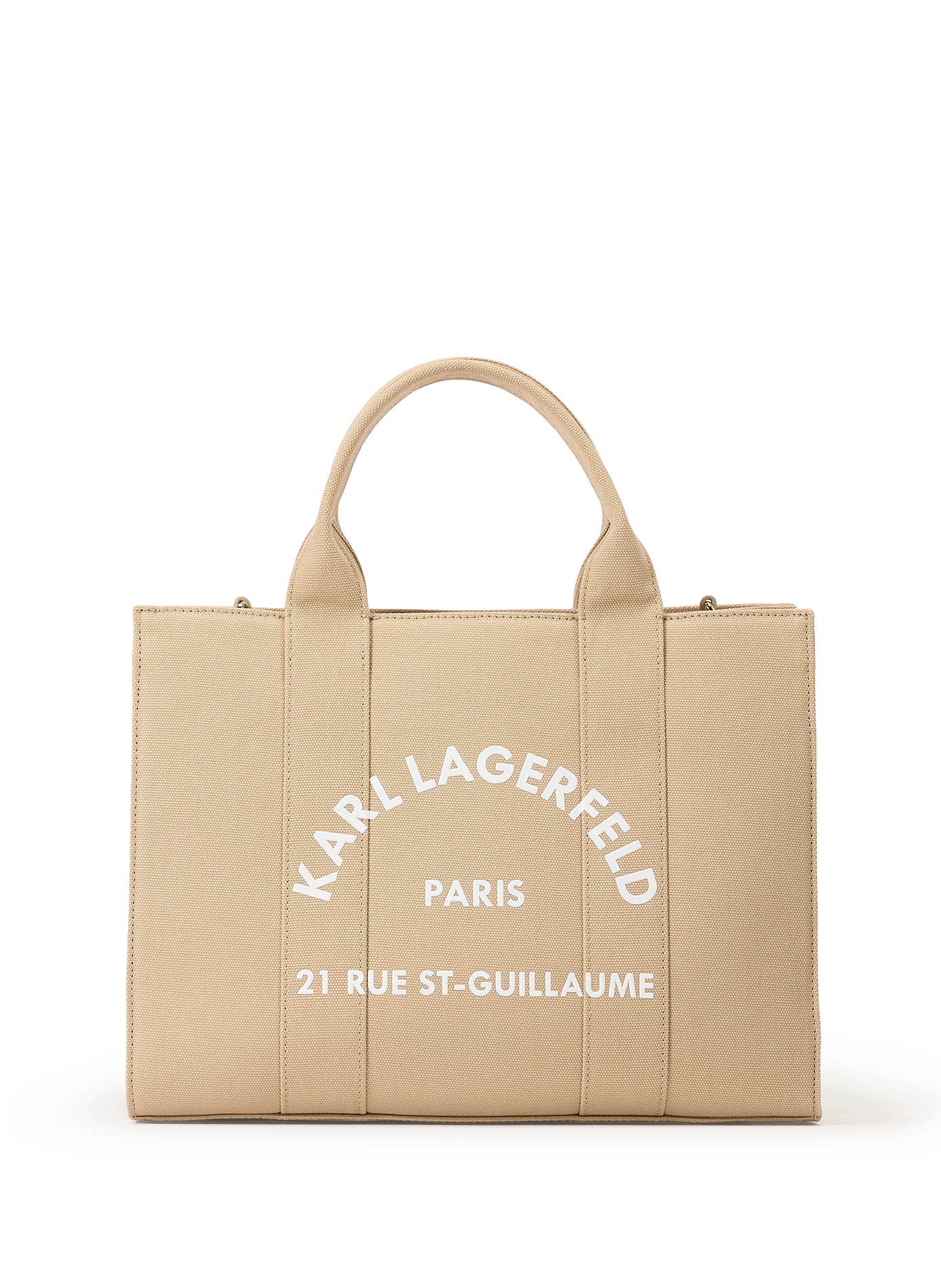 Cotton tote bag KARL LAGERFELD Beige