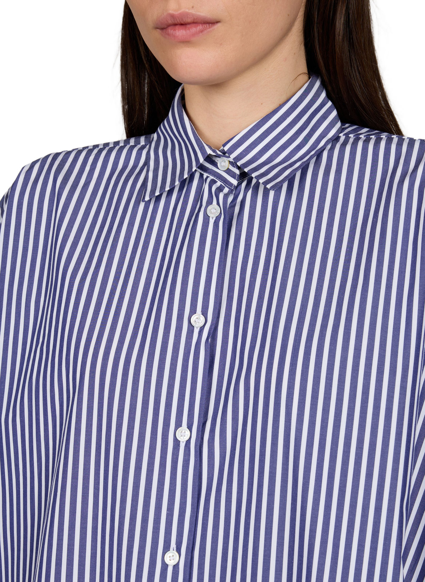 Chemise oversize à rayures en coton MAX MARA WEEK END Bleu