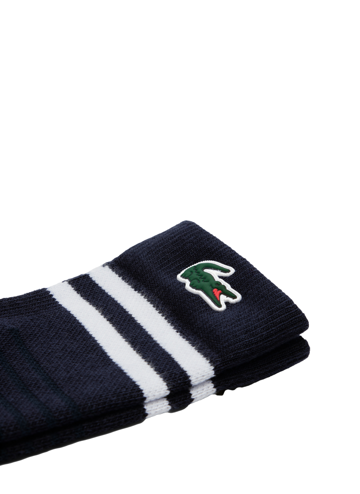 Mid-calf socks with striped edge in blended cotton LACOSTE Blue