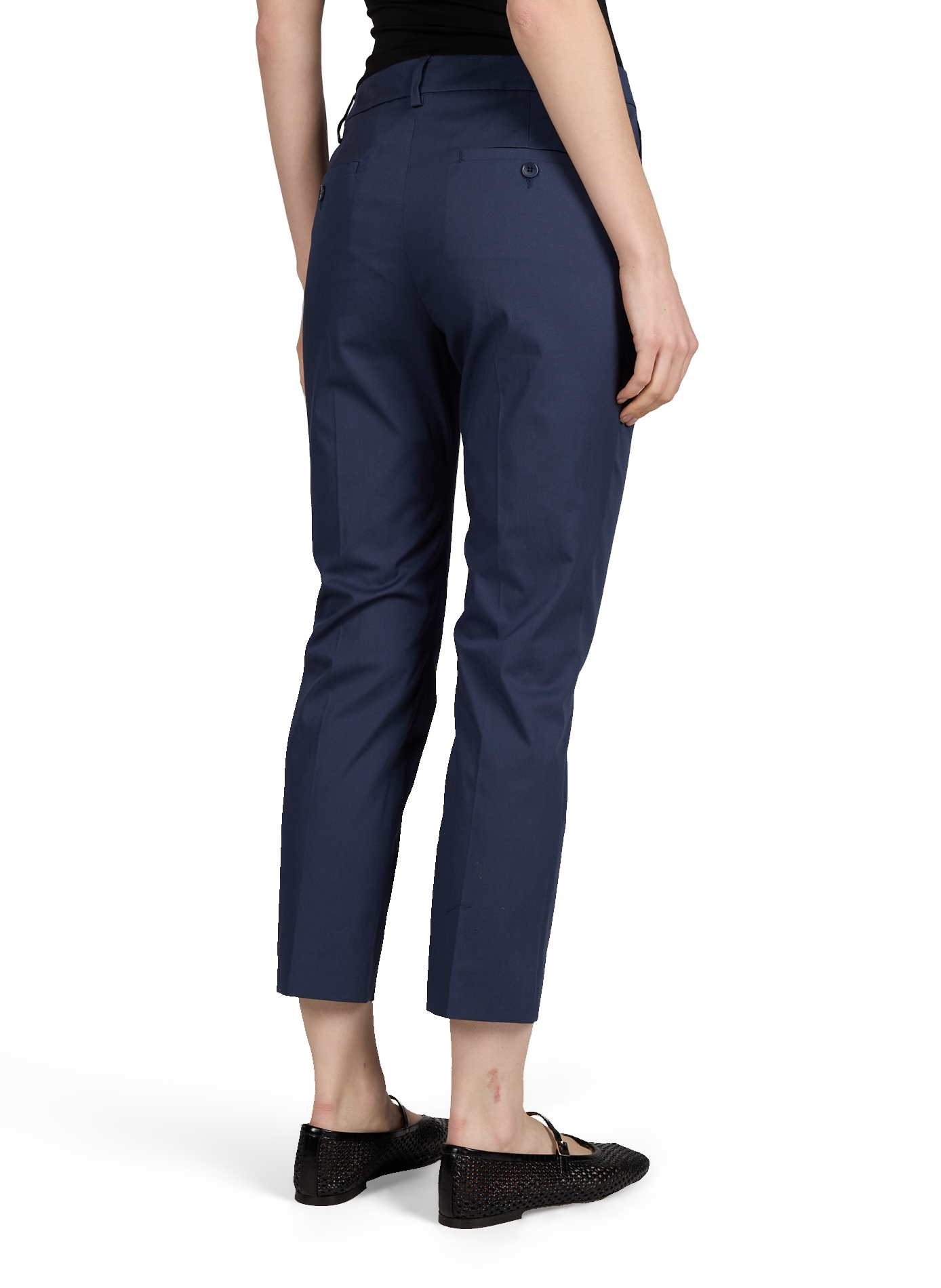 Pantaon slim en coton mélangé MAX MARA WEEK END Bleu