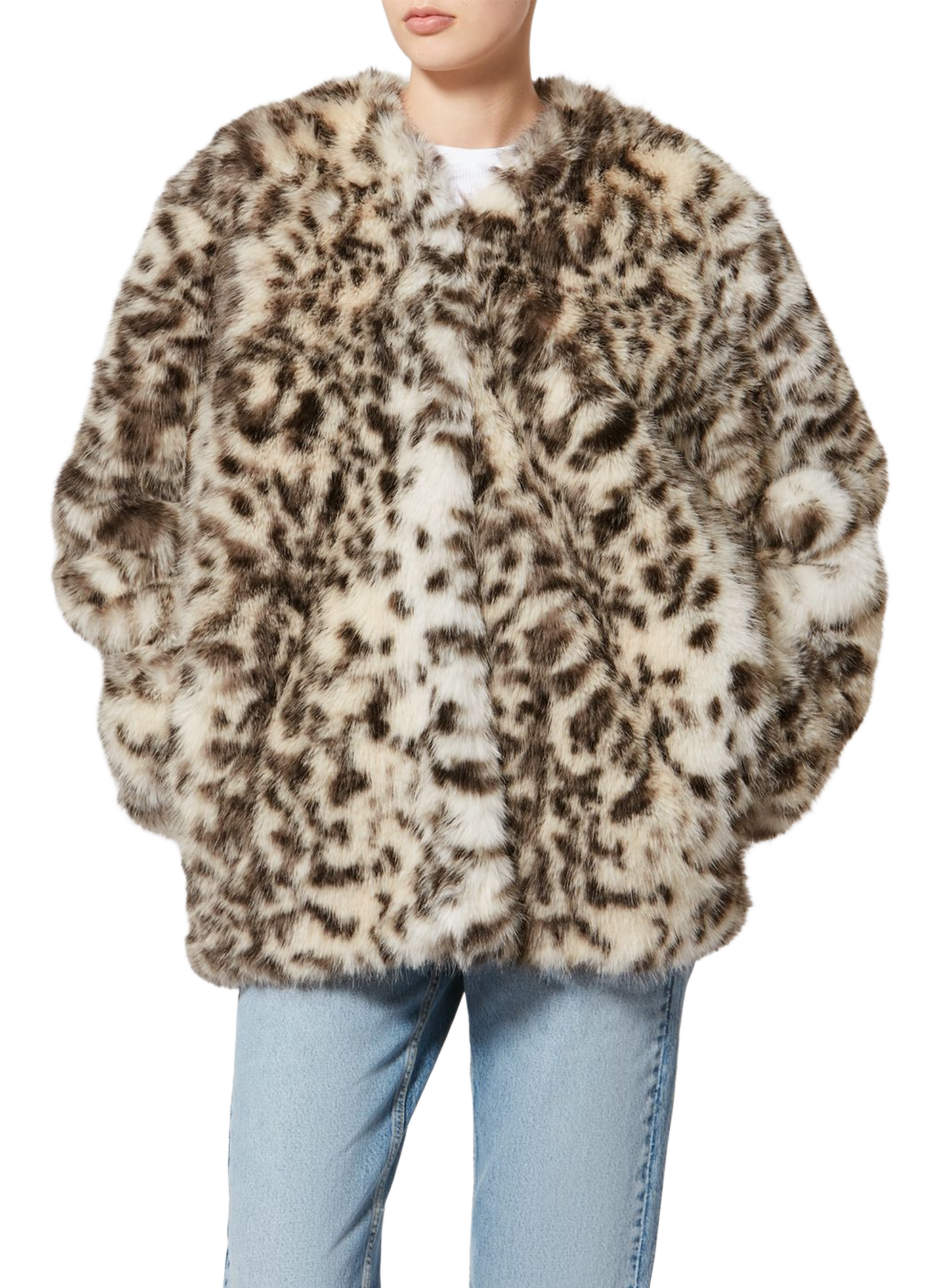 Short Aglae faux fur coat ISABEL MARANT Multicolour