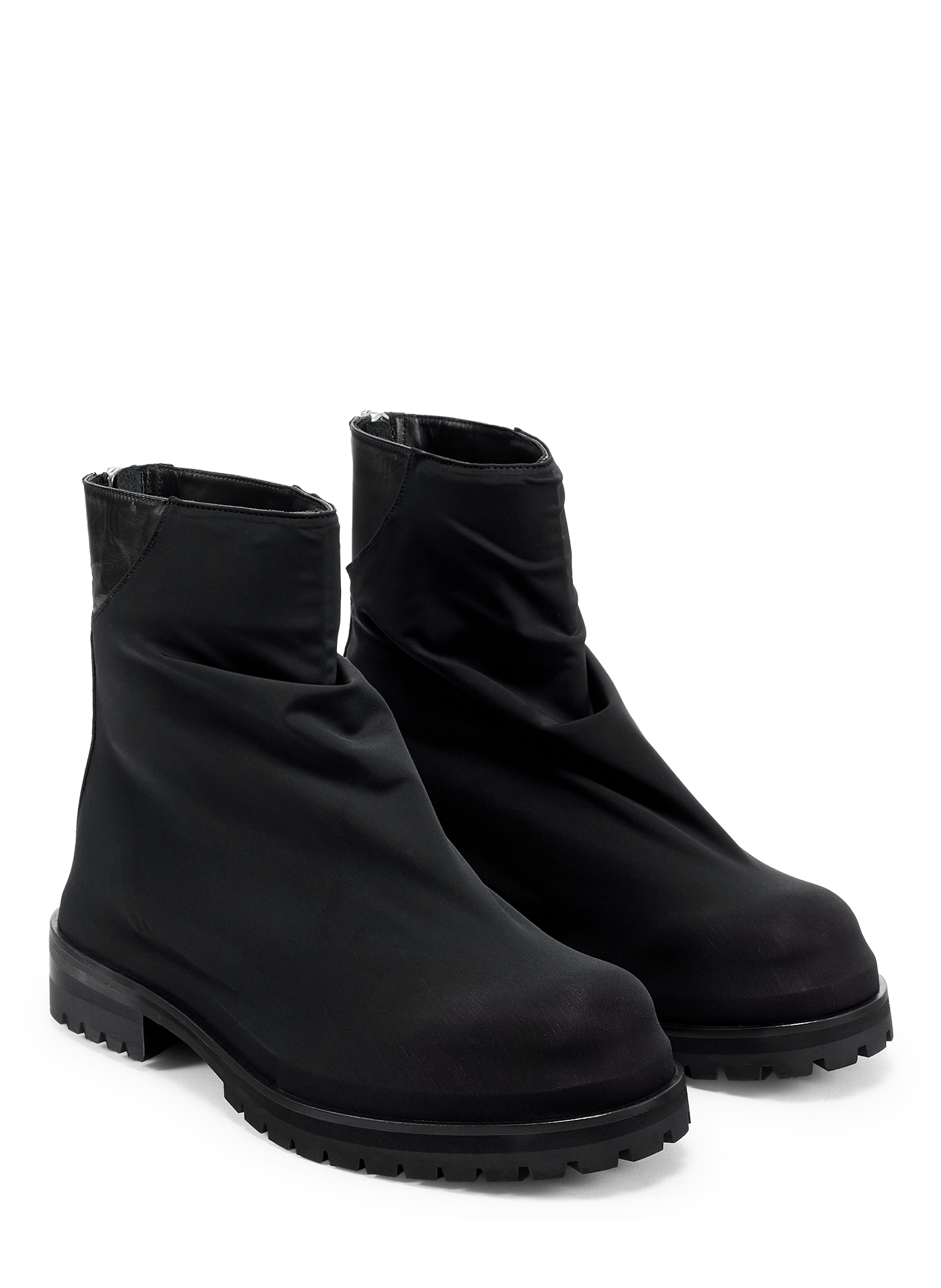 Marathon ankle boots with layered zip detail 424 Black