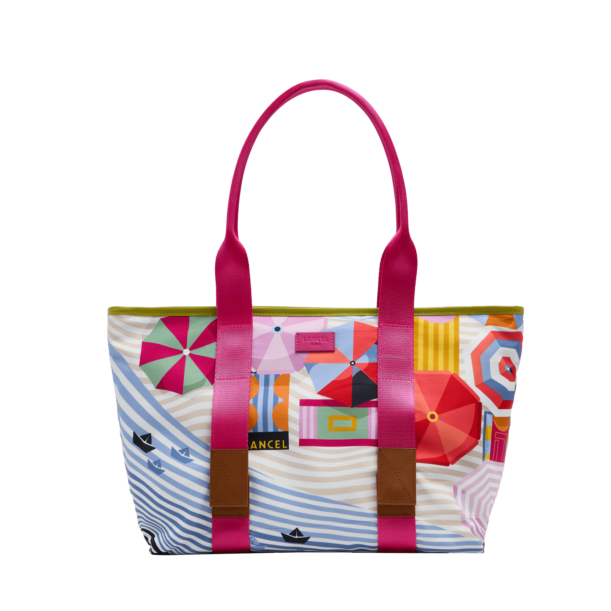 Mistral rollable zipped tote bag medium by lancel in nylon LANCEL Purple