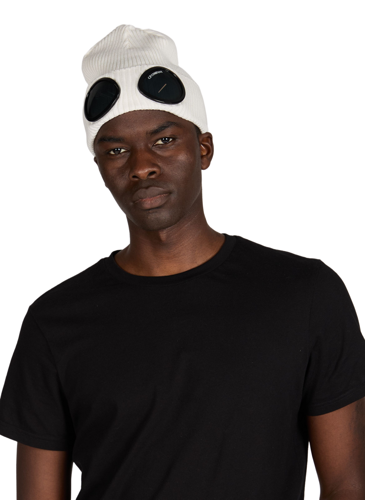 Cotton cap with glasses CP COMPANY White