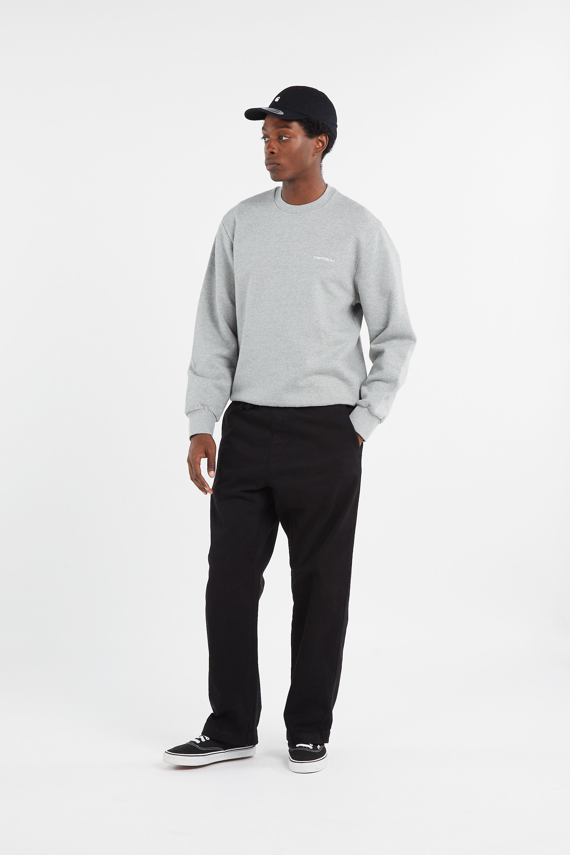 Sweatshirt script embroidery sweat CARHARTT WIP Gris