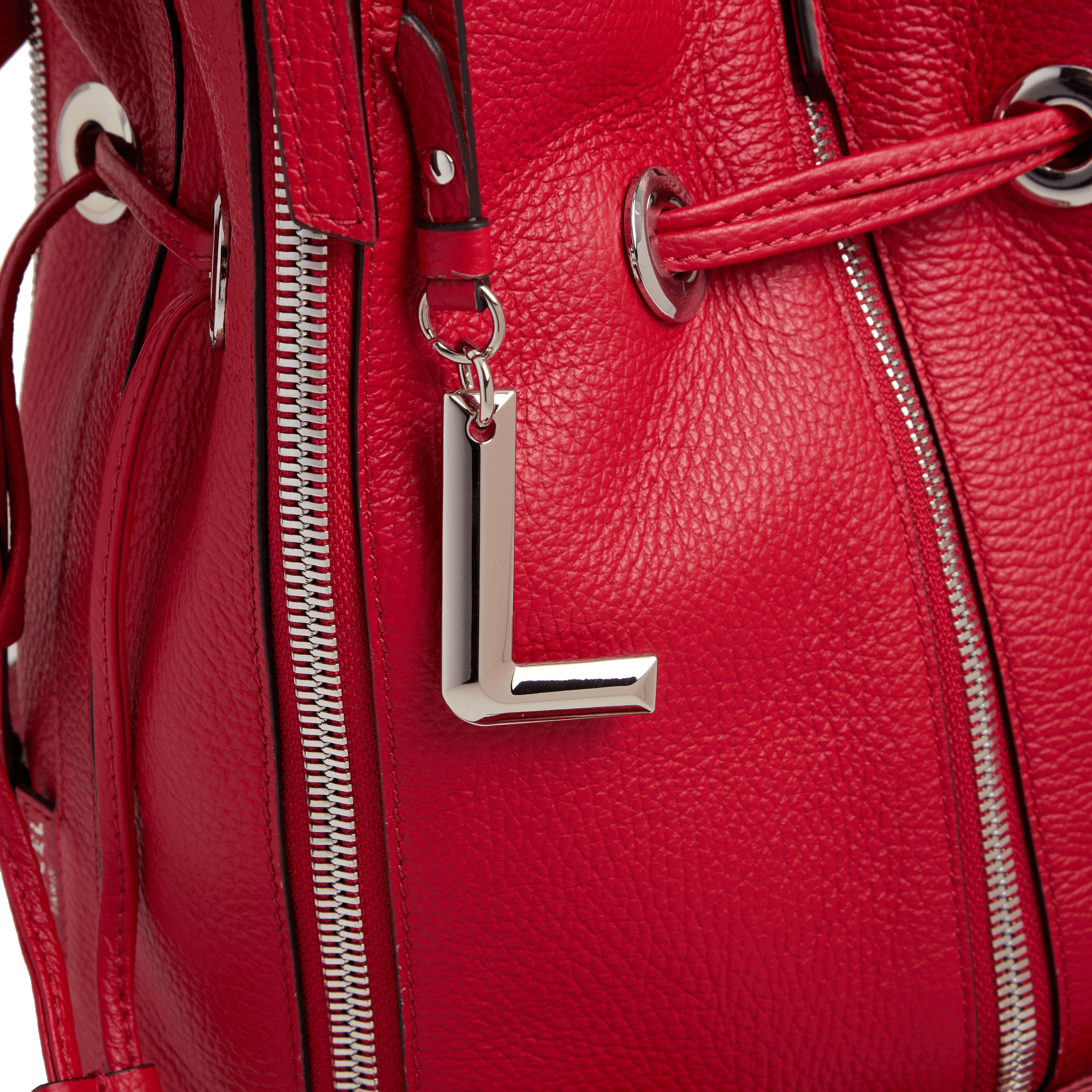Handtas eerste flirt capsule 150 jaar in kalfsleer LANCEL Rood
