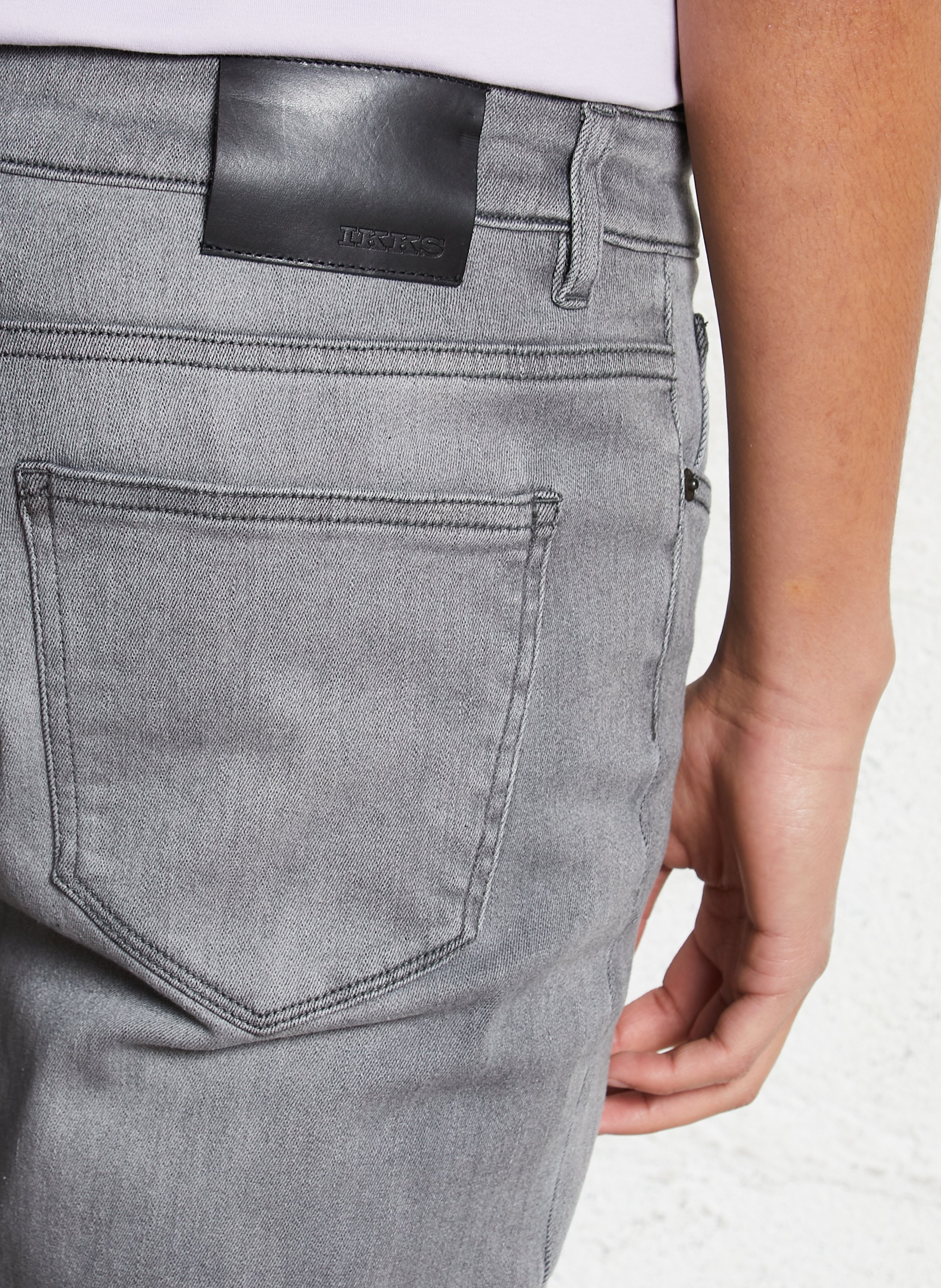 Jean slim stretch uni ziggy IKKS Gris